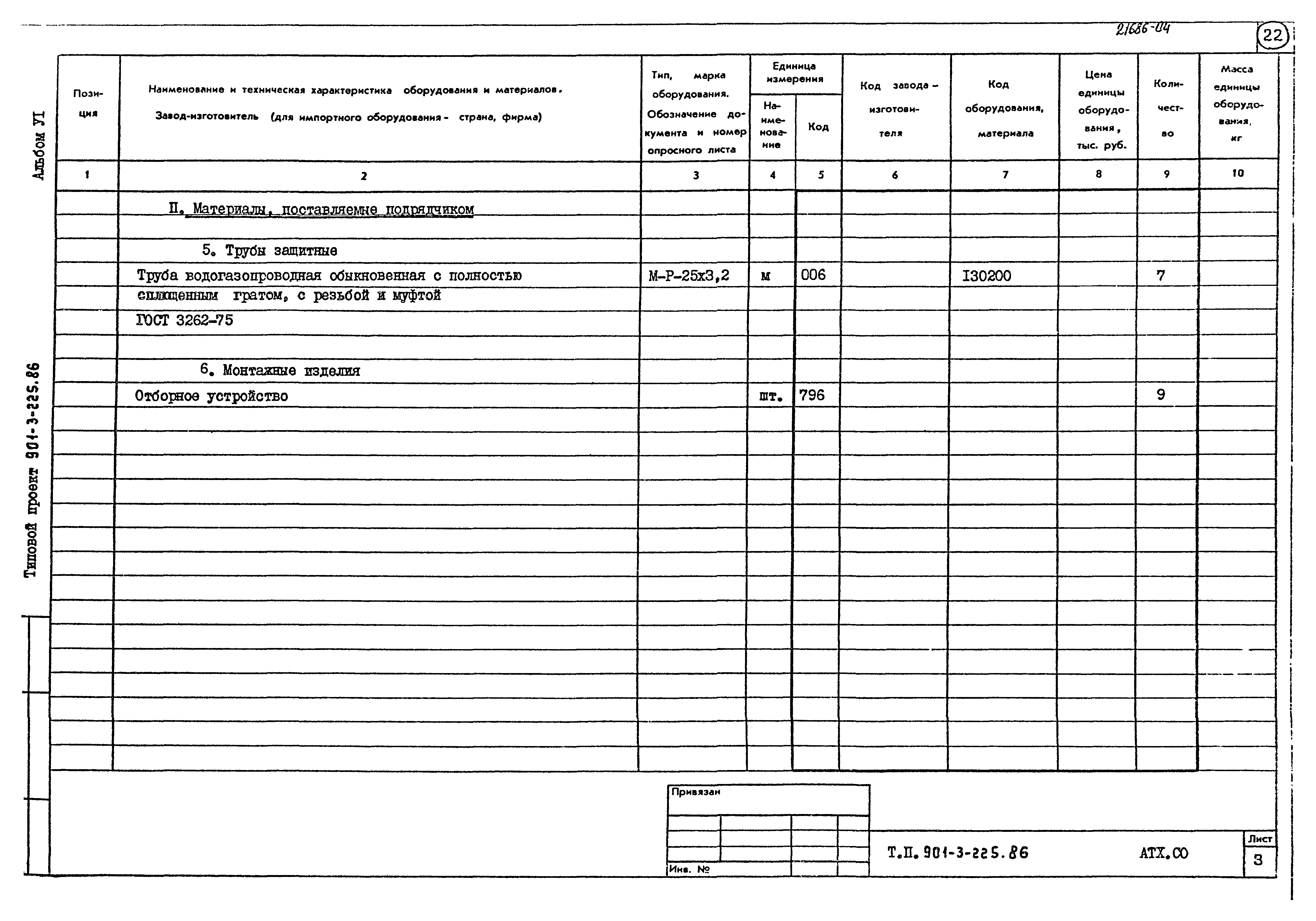 Типовой проект 901-3-225.86