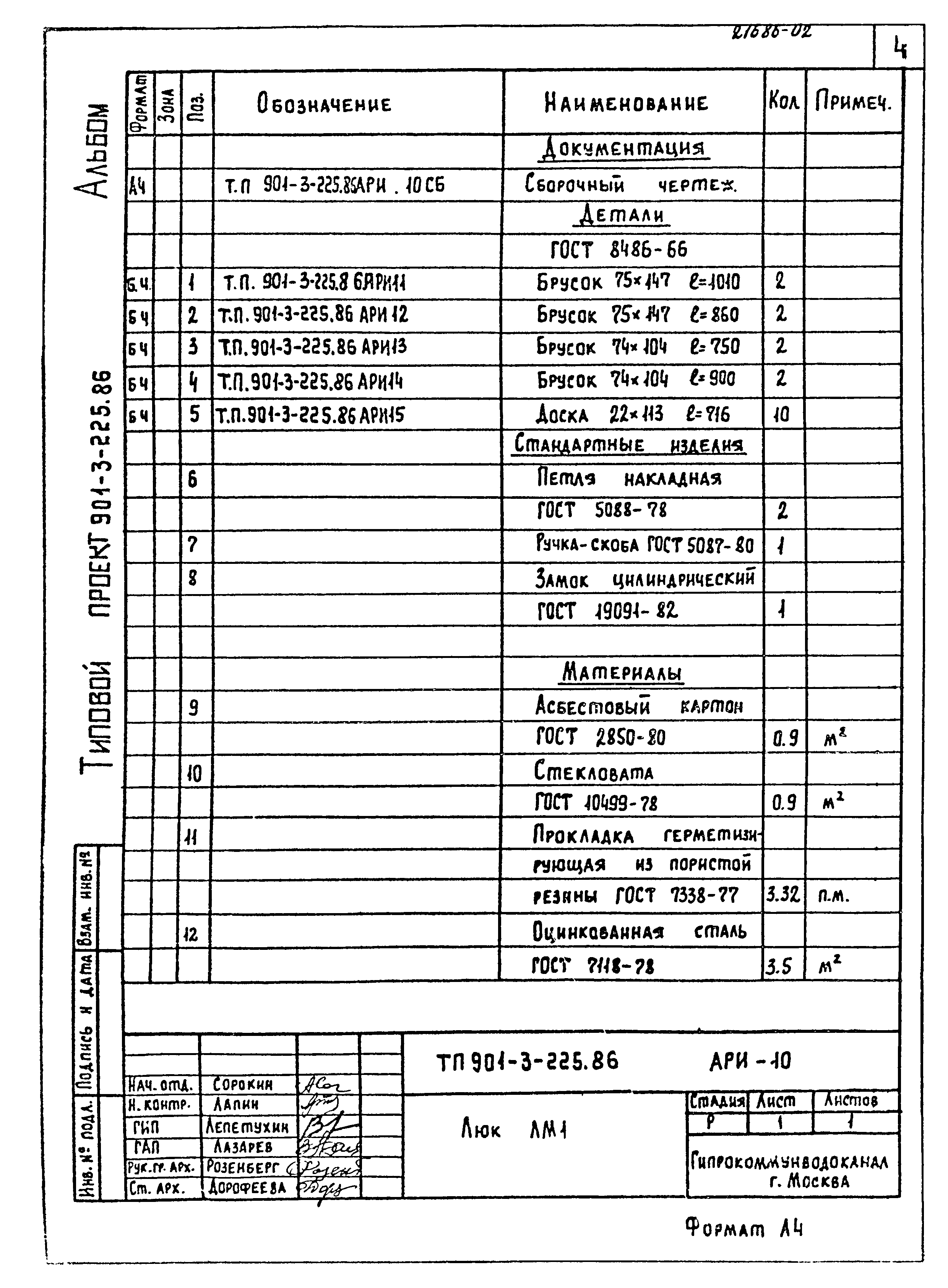 Типовой проект 901-3-225.86