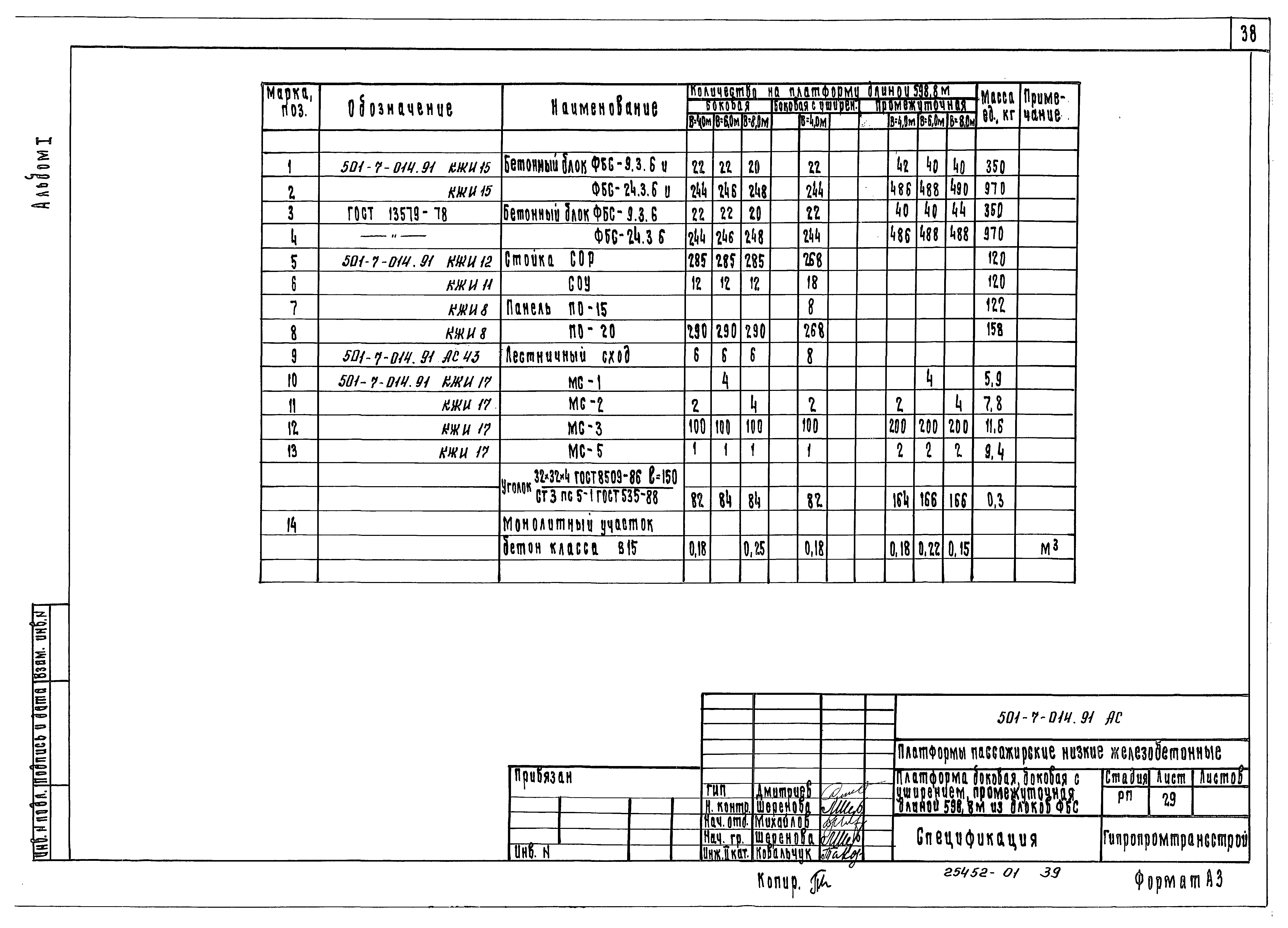 Типовые проектные решения 501-7-014.91