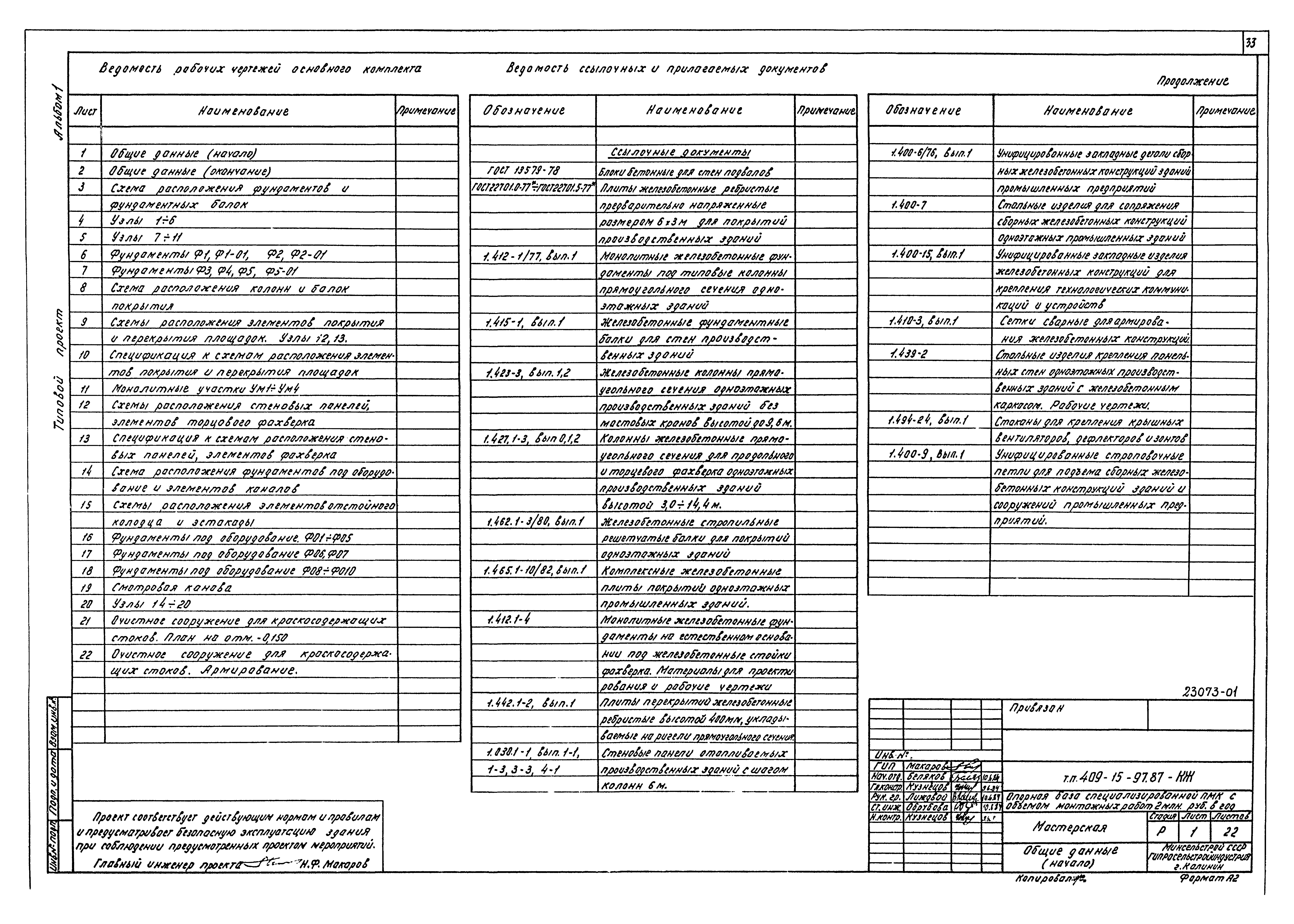 Типовой проект 409-15-97.87