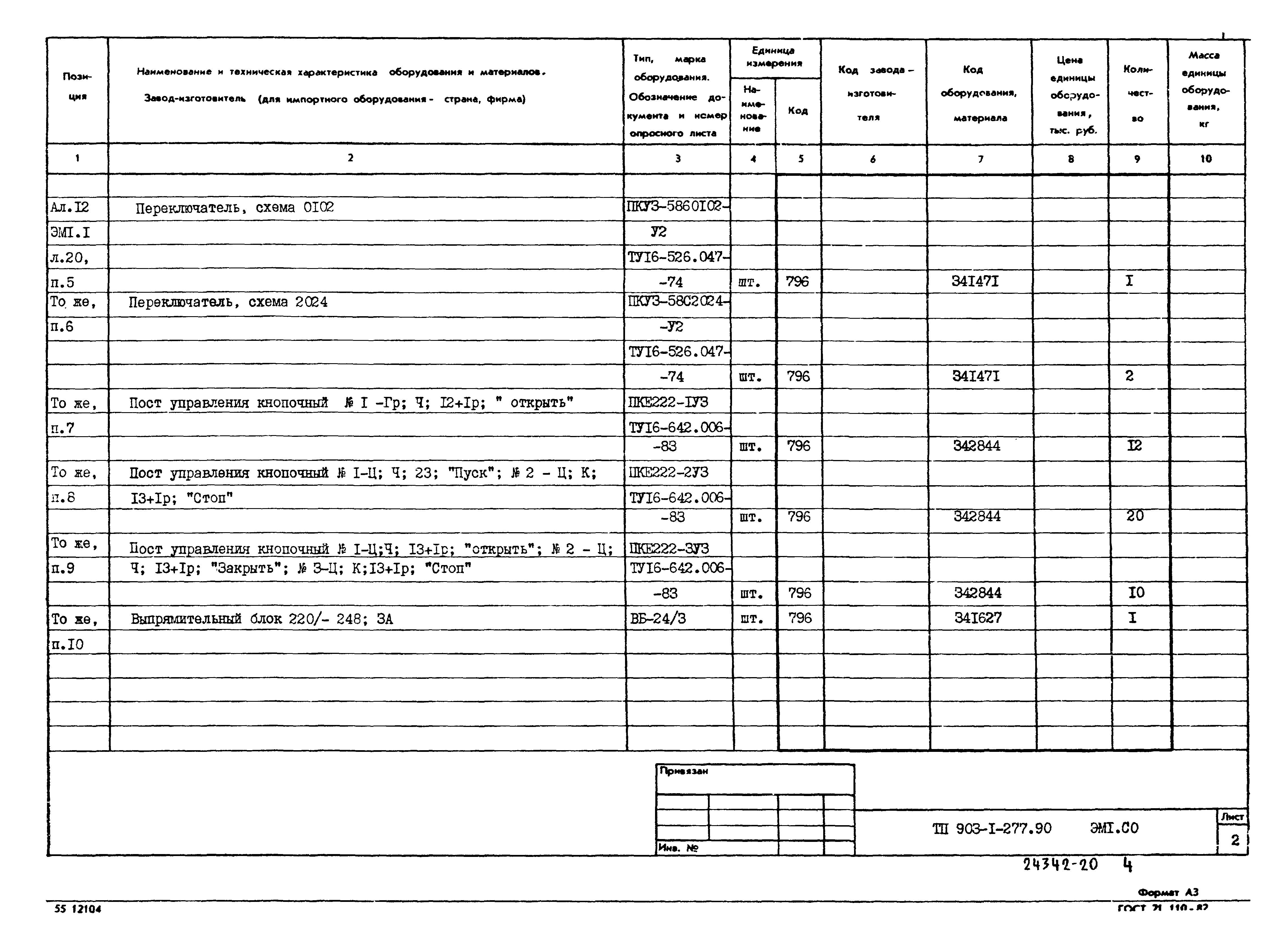 Типовой проект 903-1-277.90