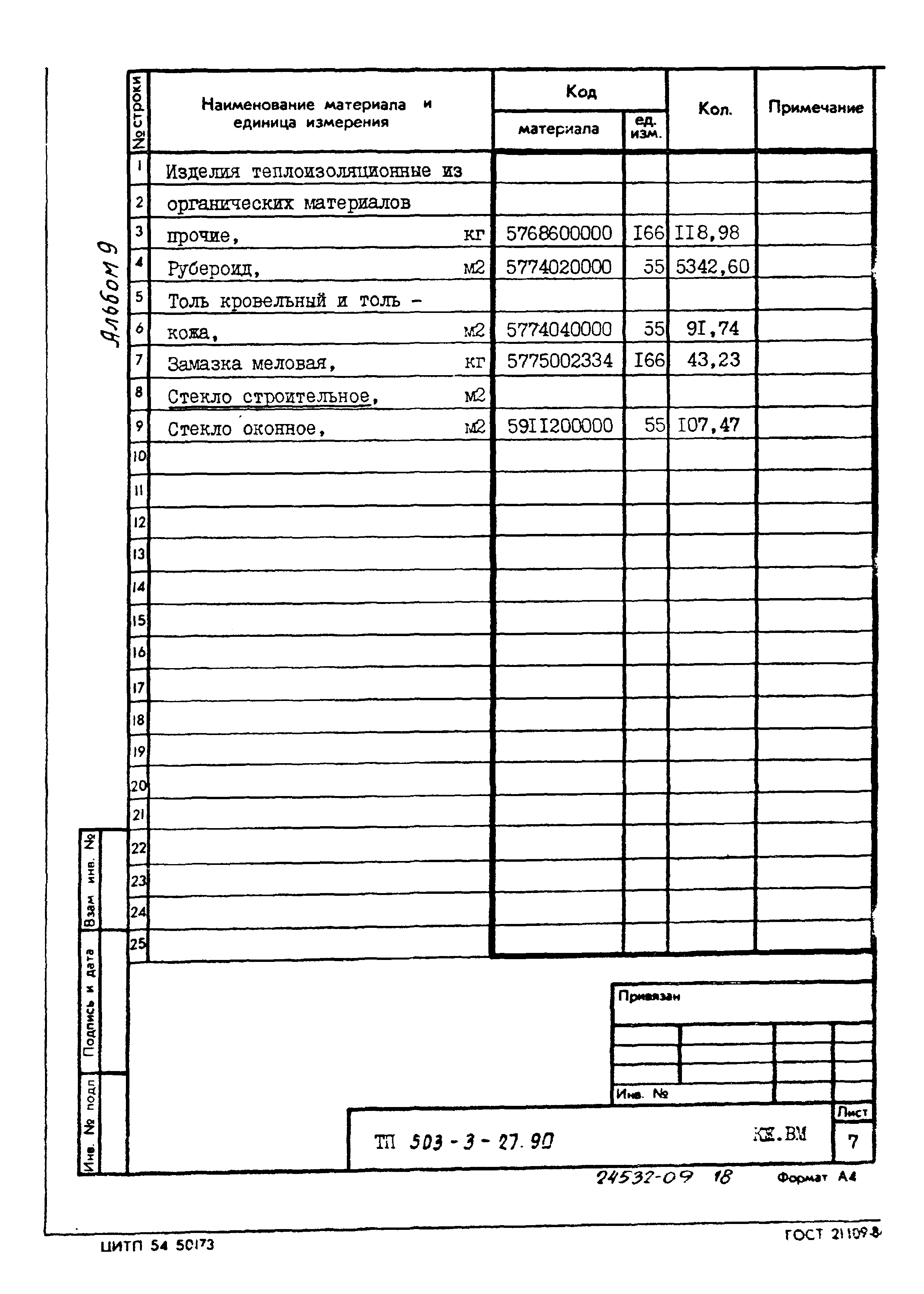 Типовой проект 503-3-27.90