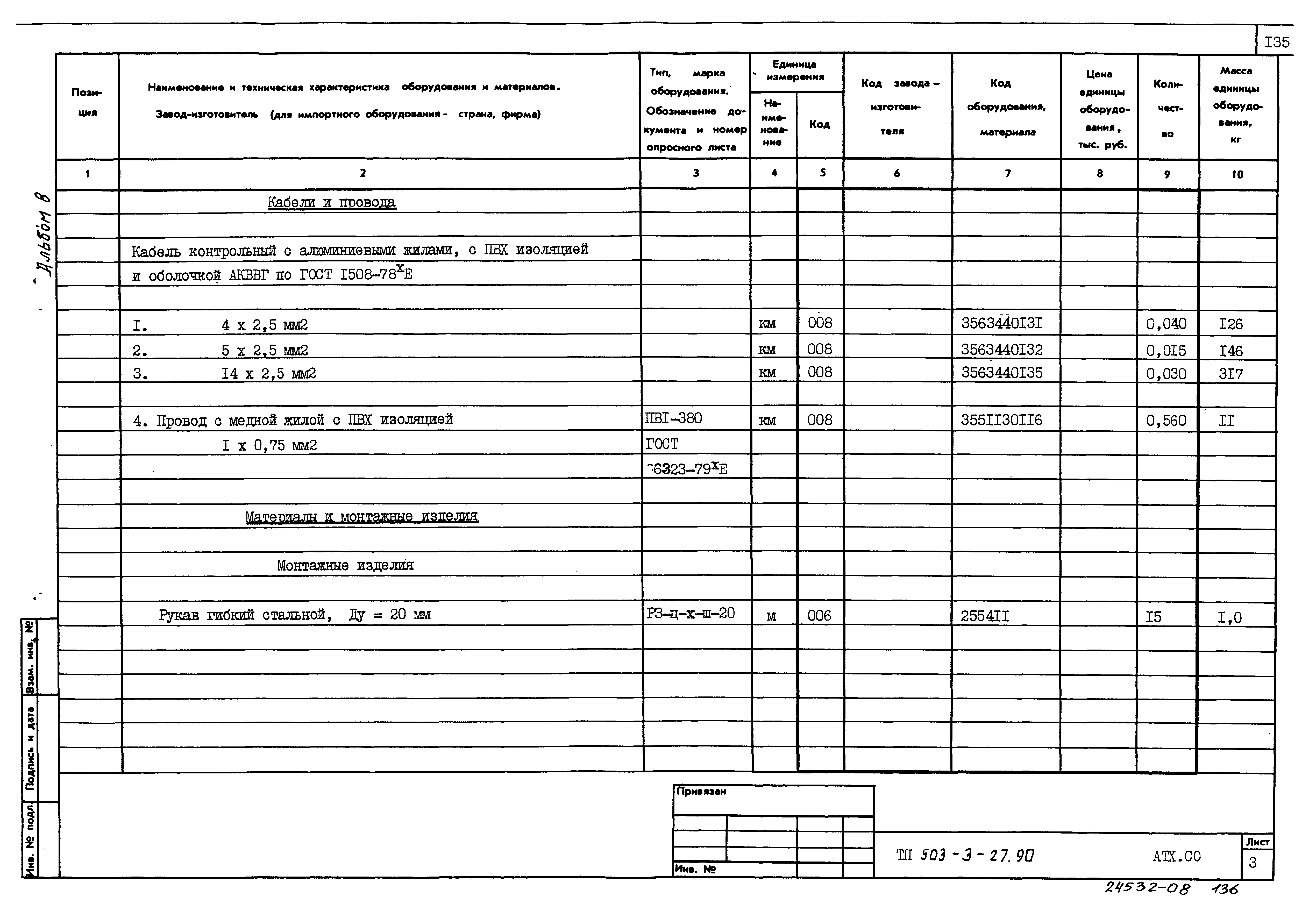 Типовой проект 503-3-27.90