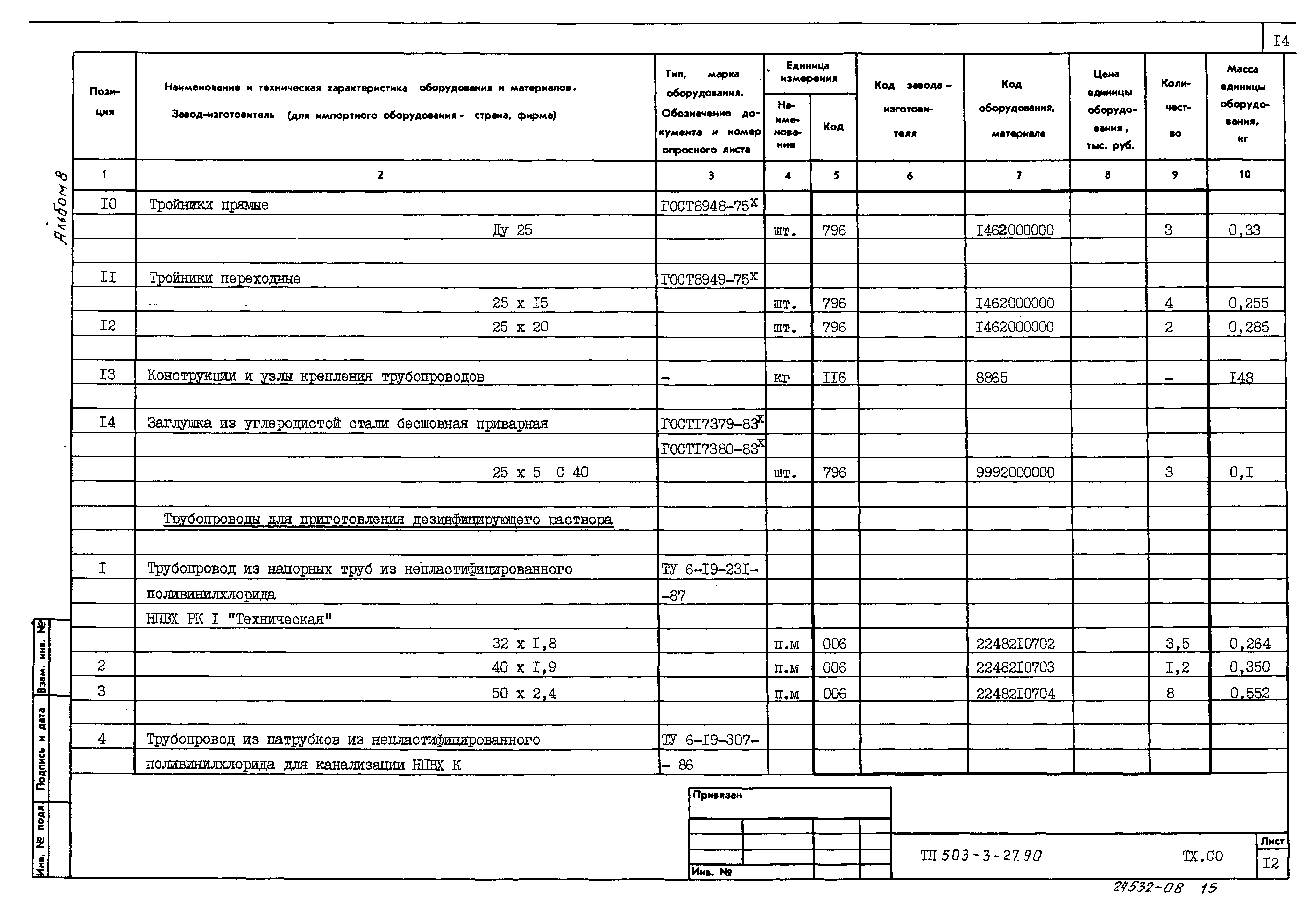 Типовой проект 503-3-27.90