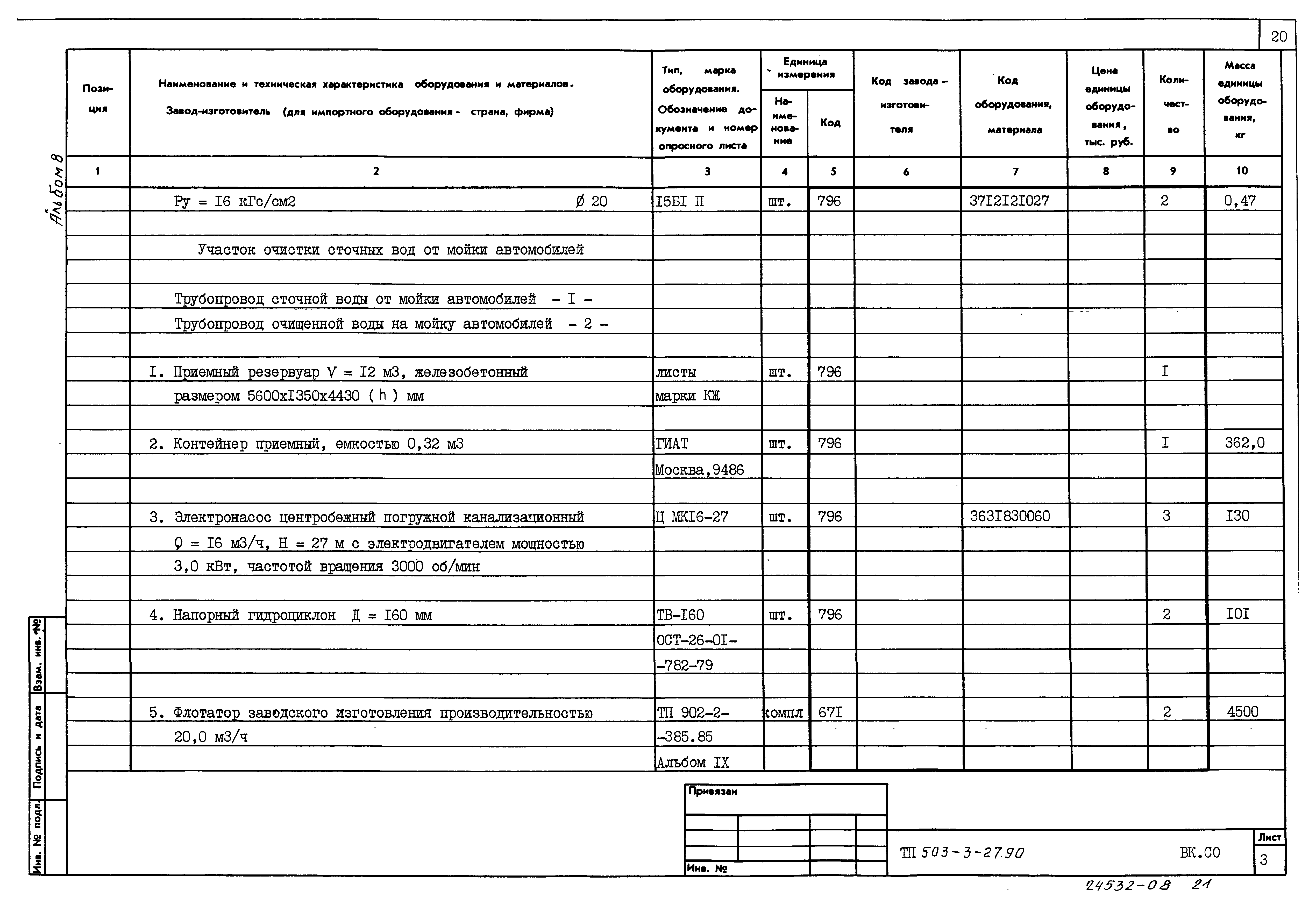 Типовой проект 503-3-27.90
