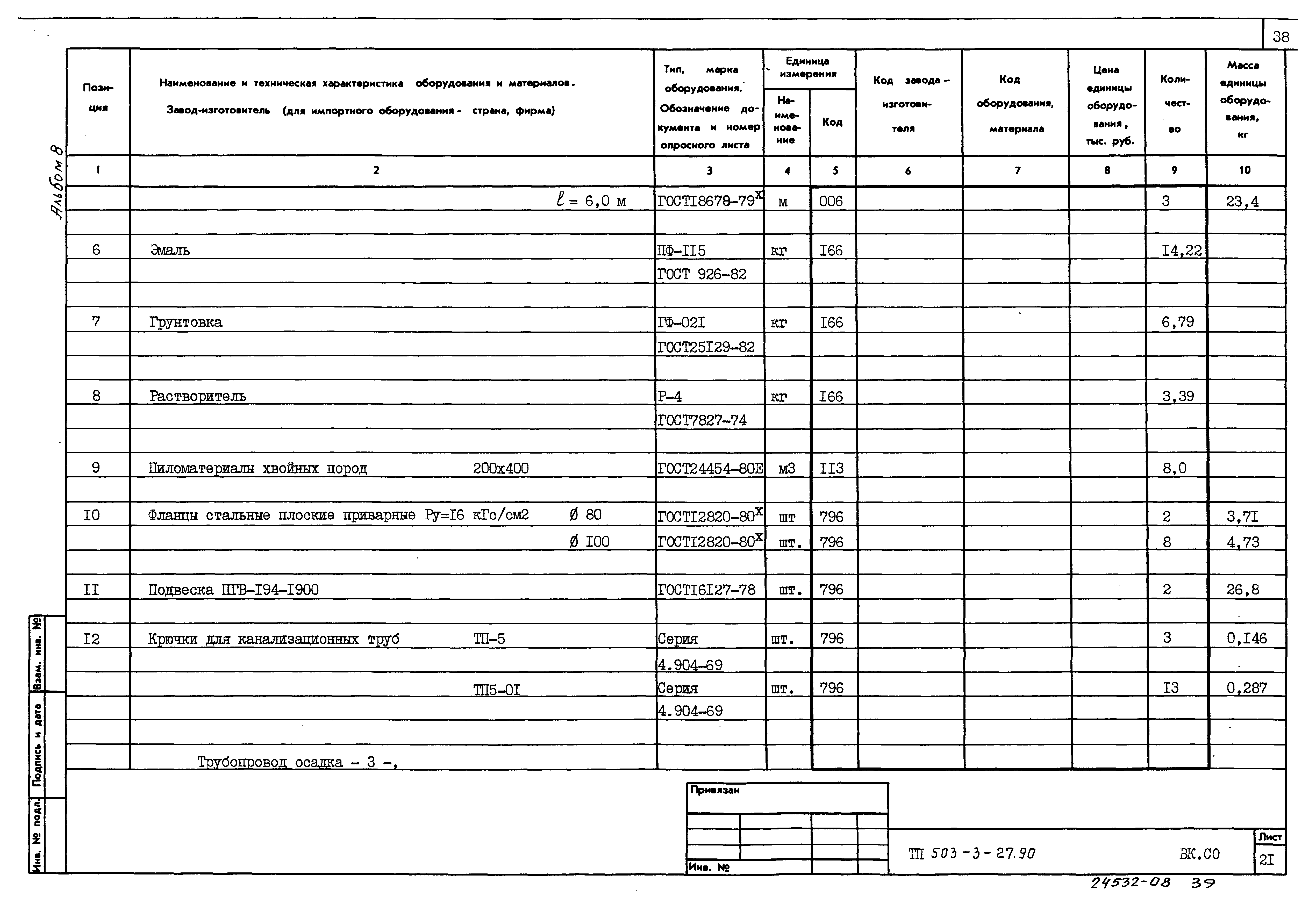 Типовой проект 503-3-27.90