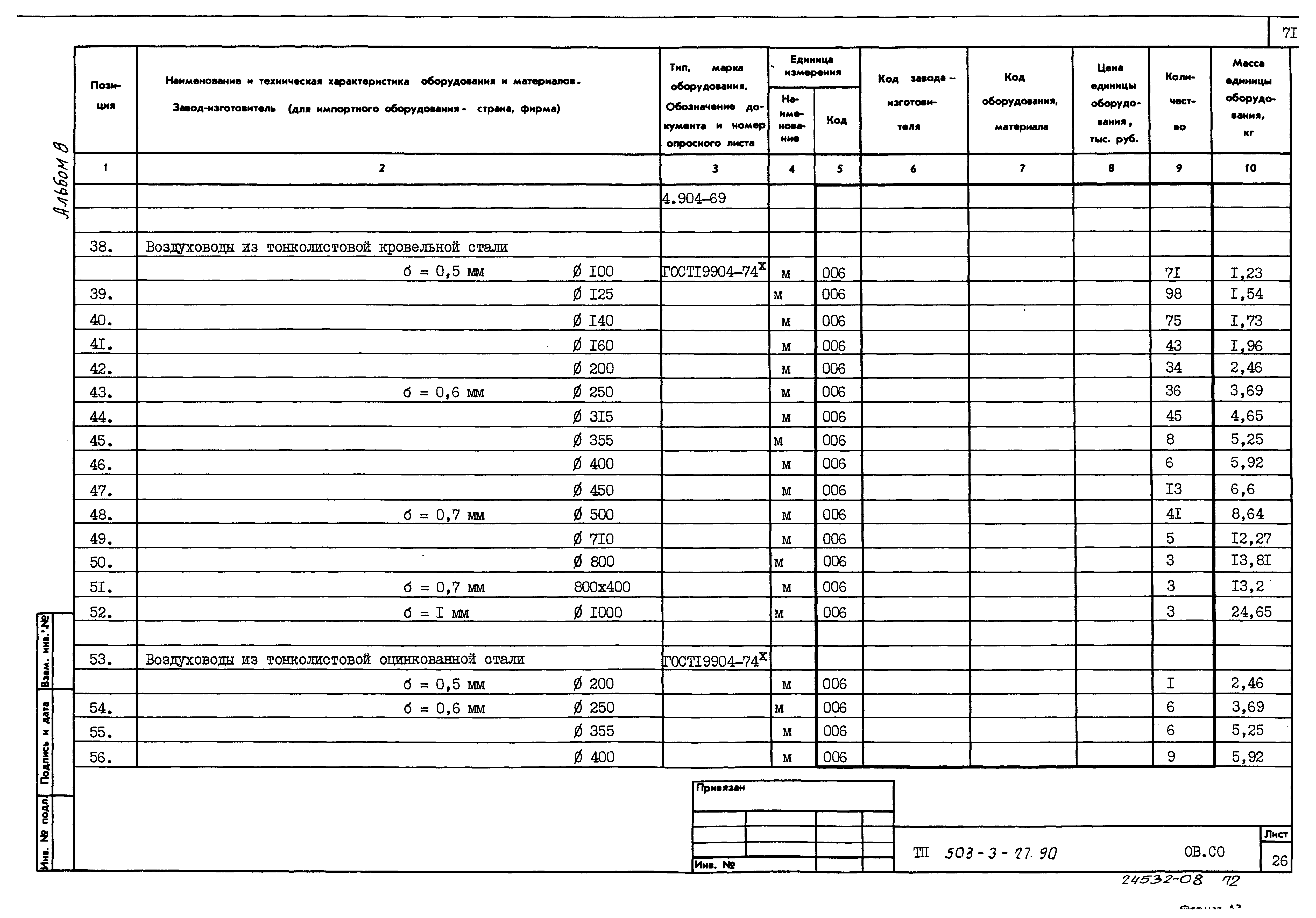 Типовой проект 503-3-27.90