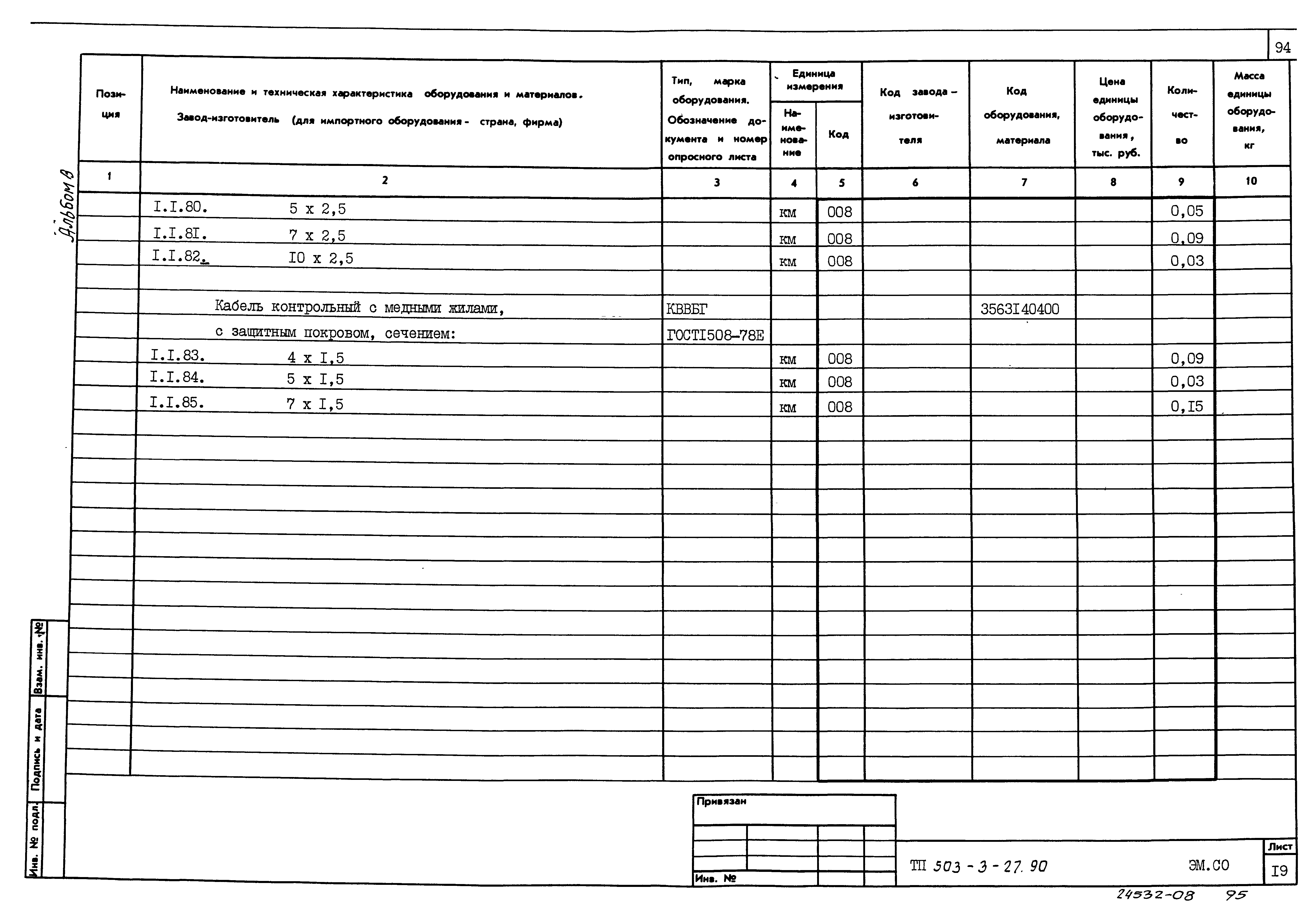 Типовой проект 503-3-27.90