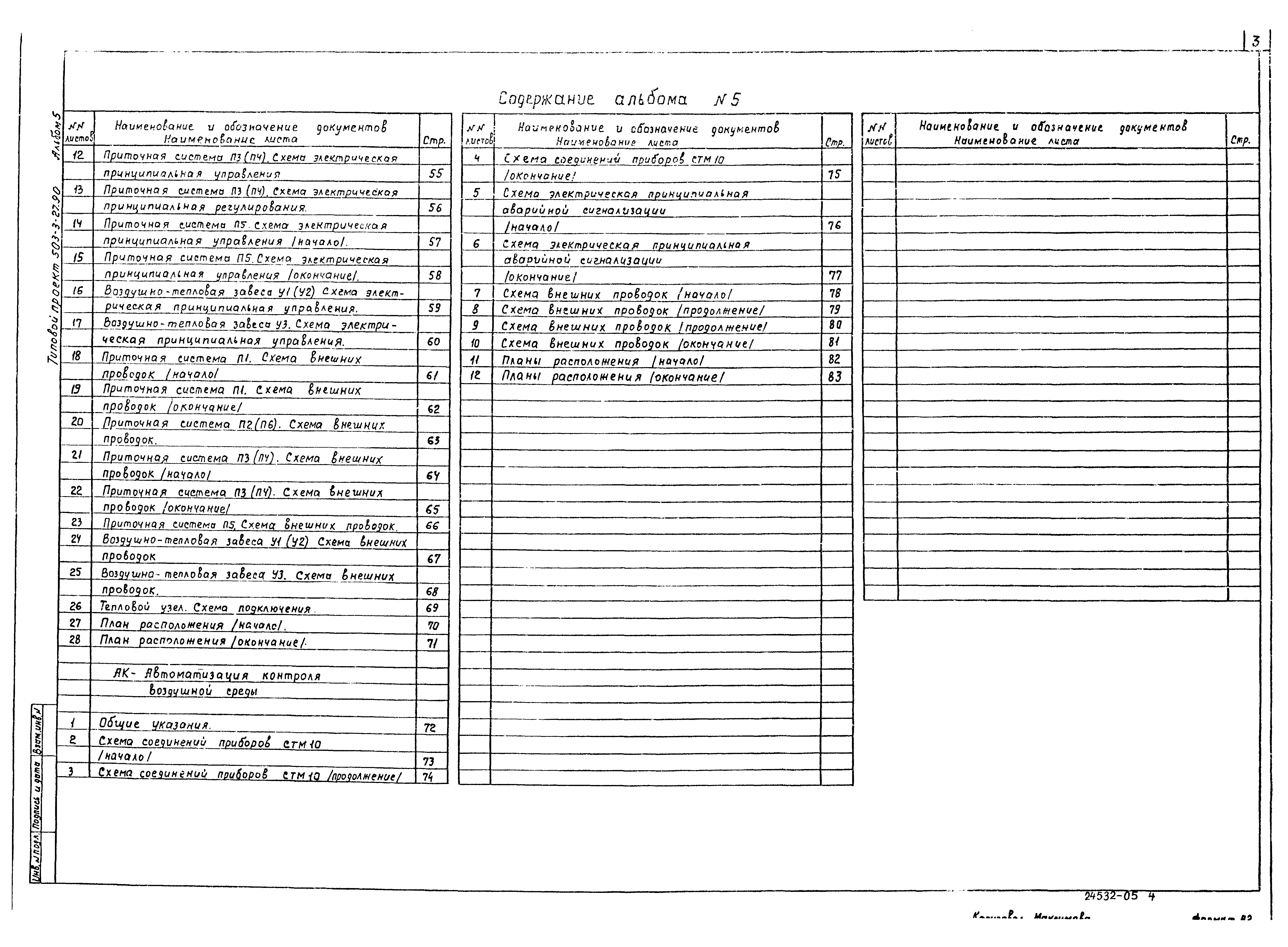 Типовой проект 503-3-27.90