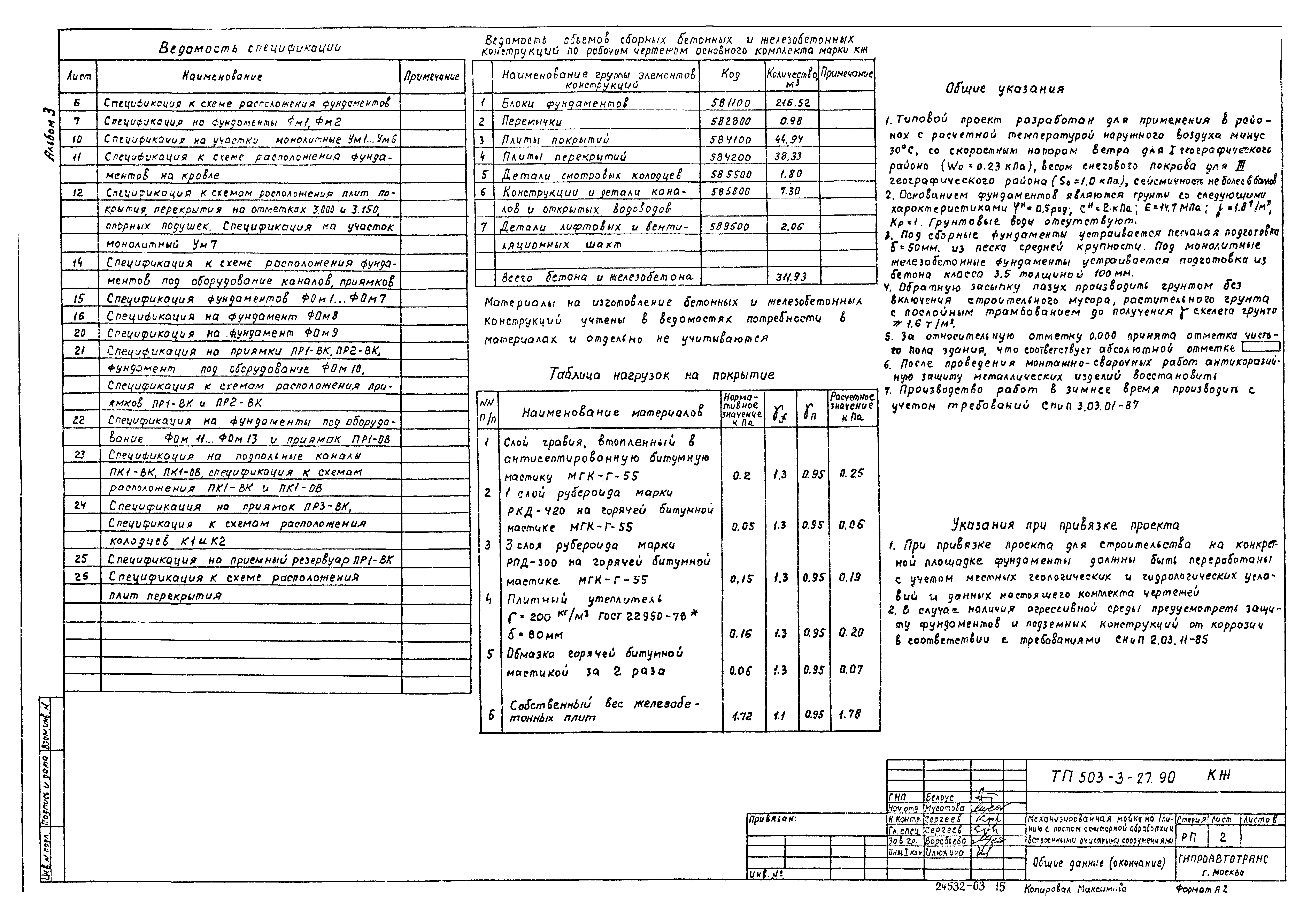 Типовой проект 503-3-27.90