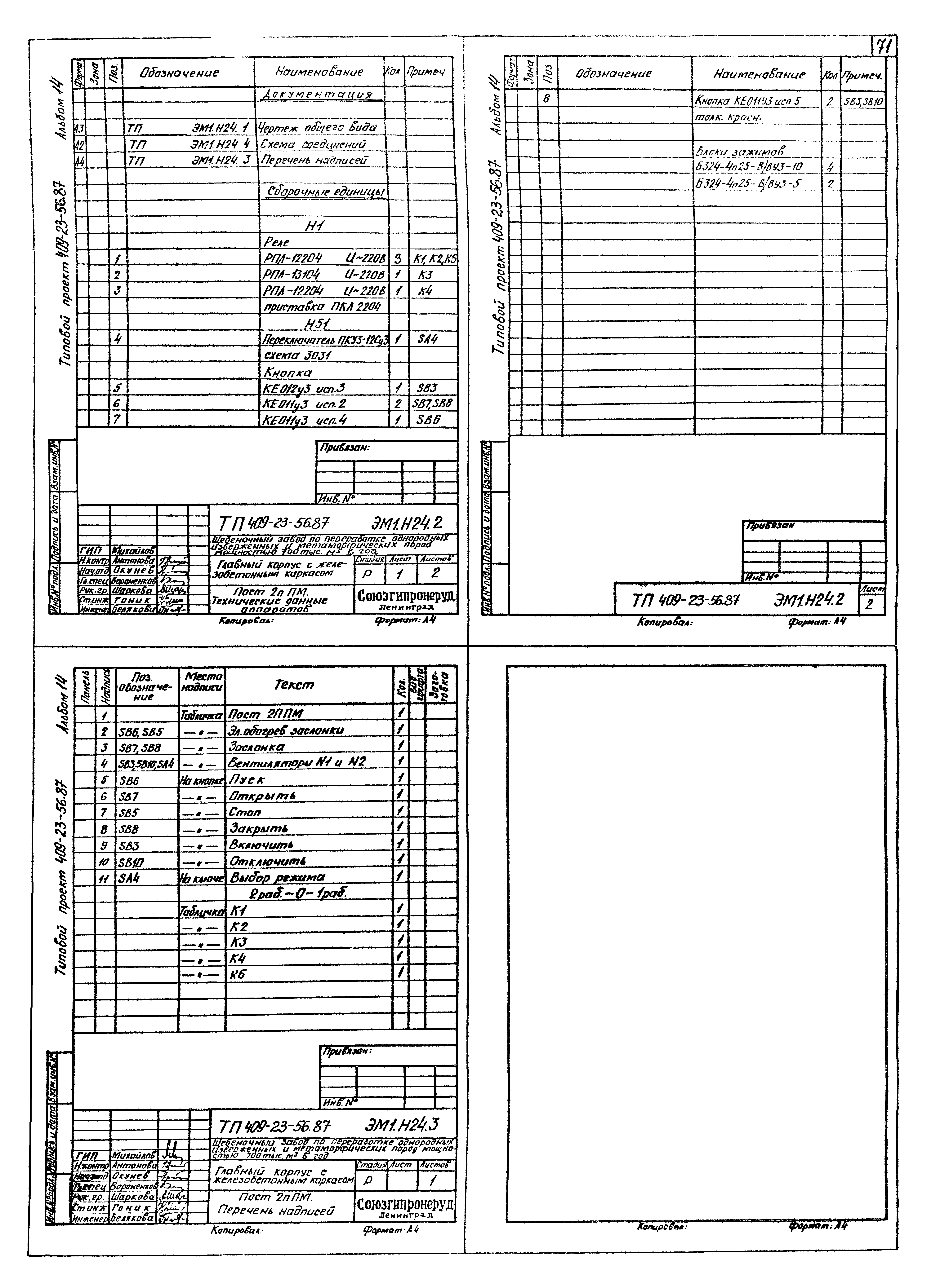Типовой проект 409-23-56.87