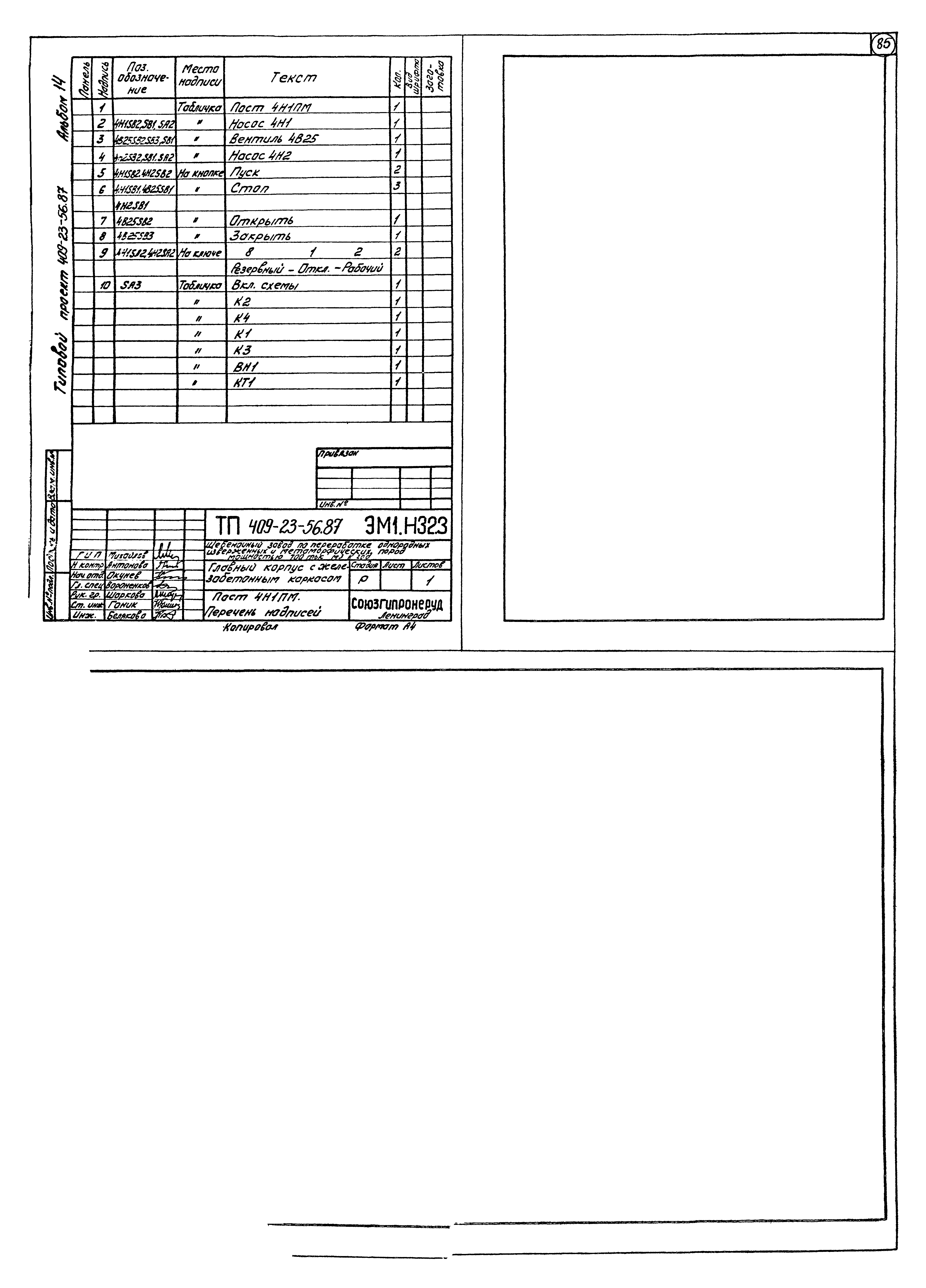 Типовой проект 409-23-56.87