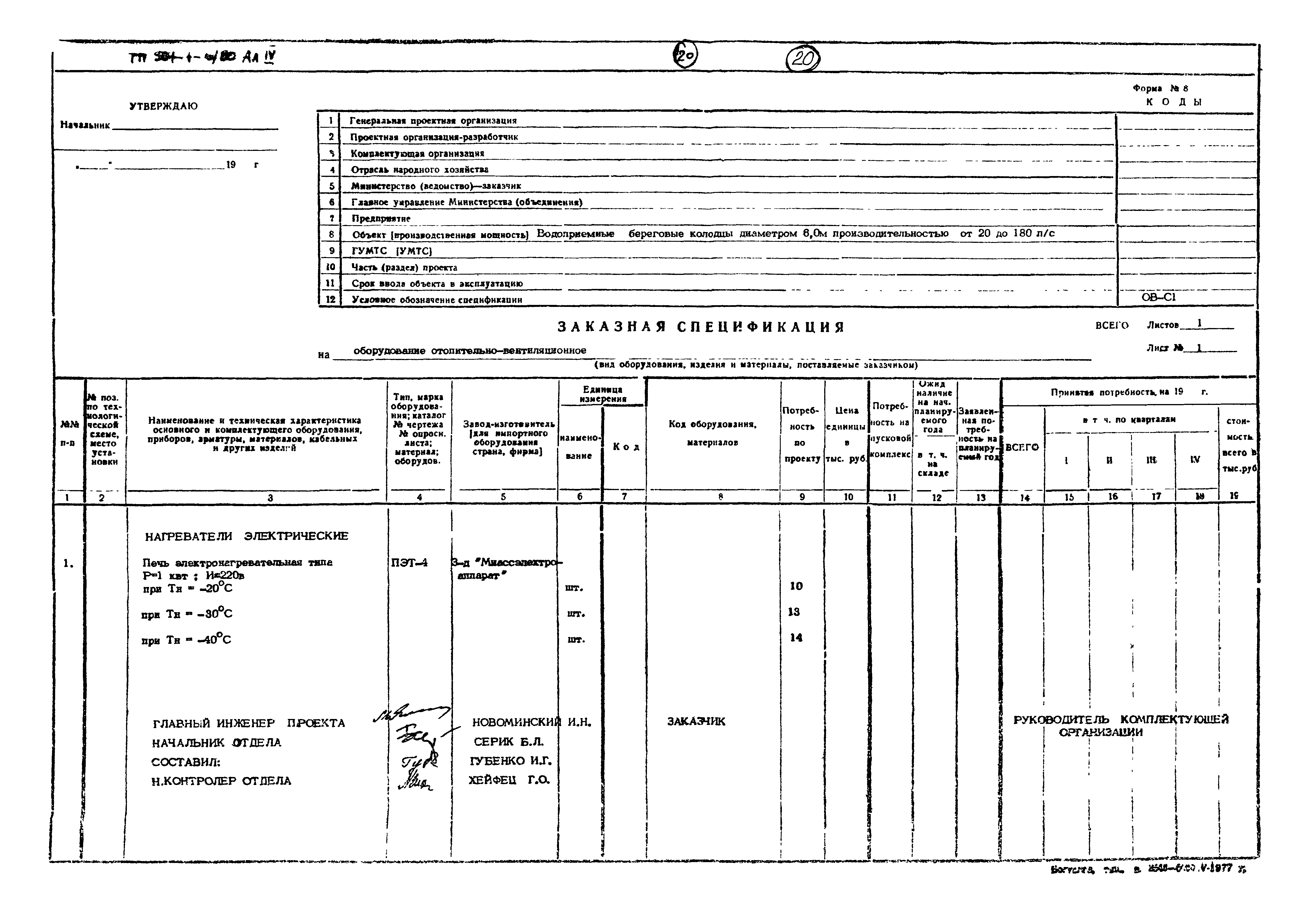 Типовой проект 901-1-6/80