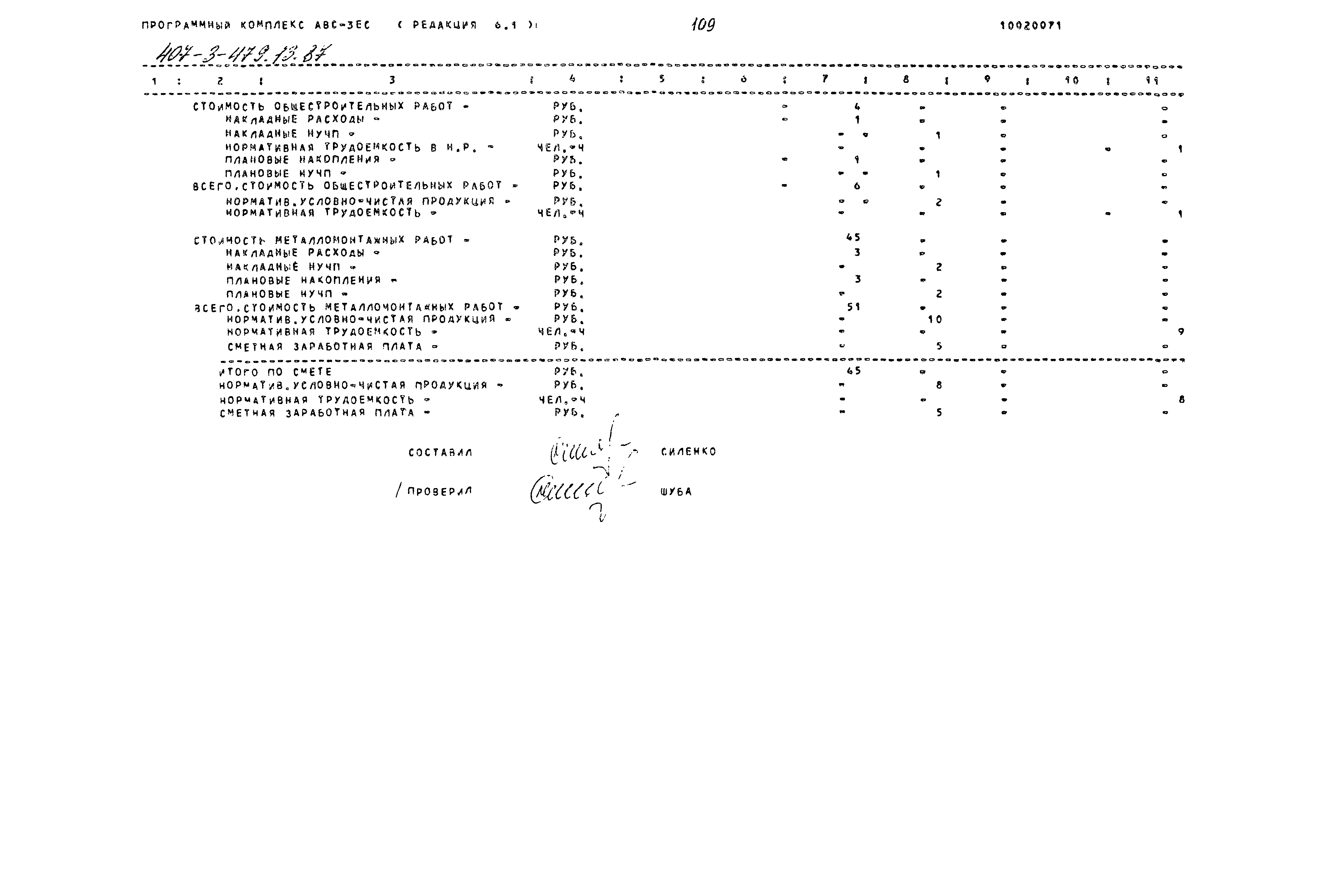 Типовой проект 407-3-479.13.87