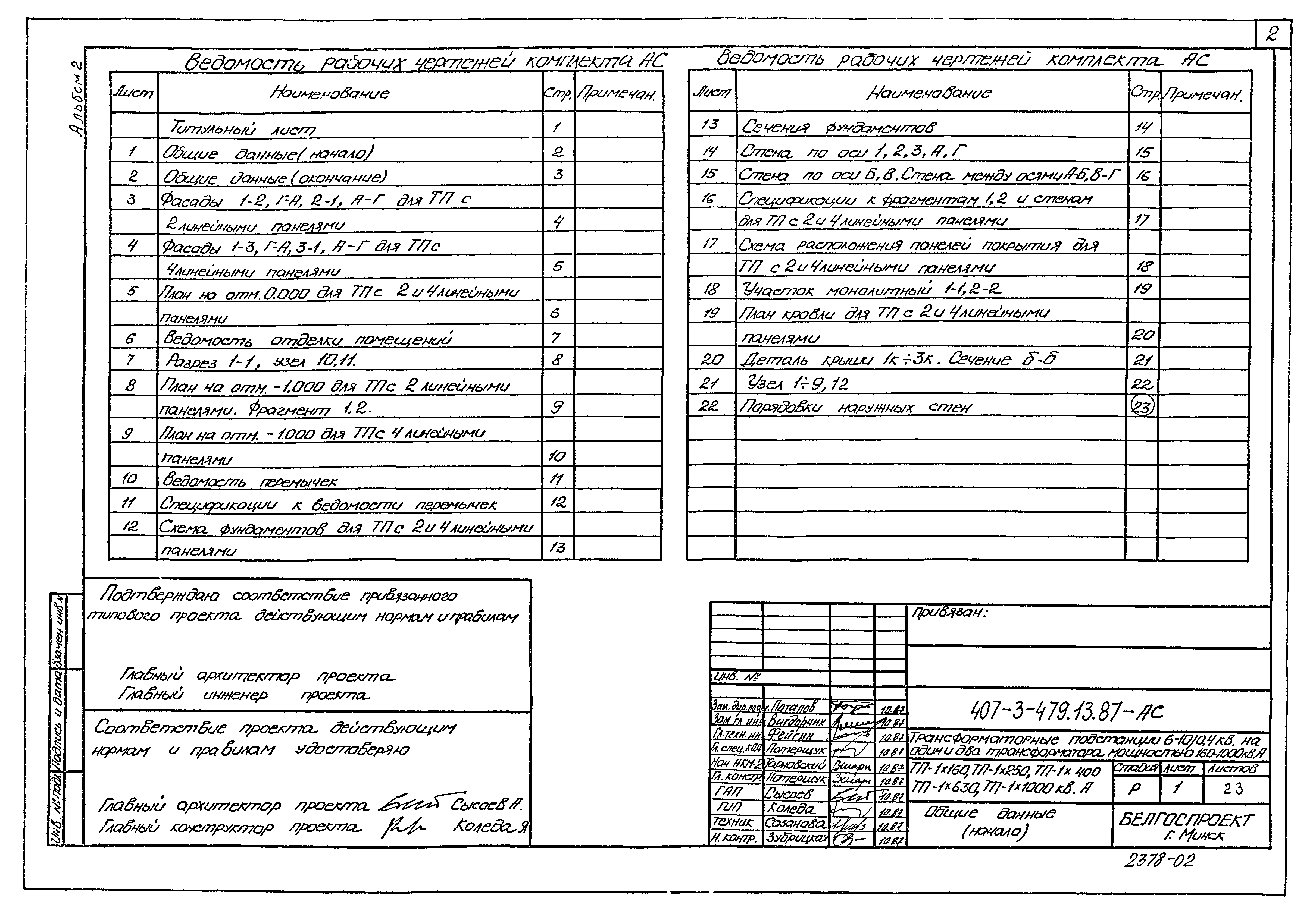 Типовой проект 407-3-479.13.87