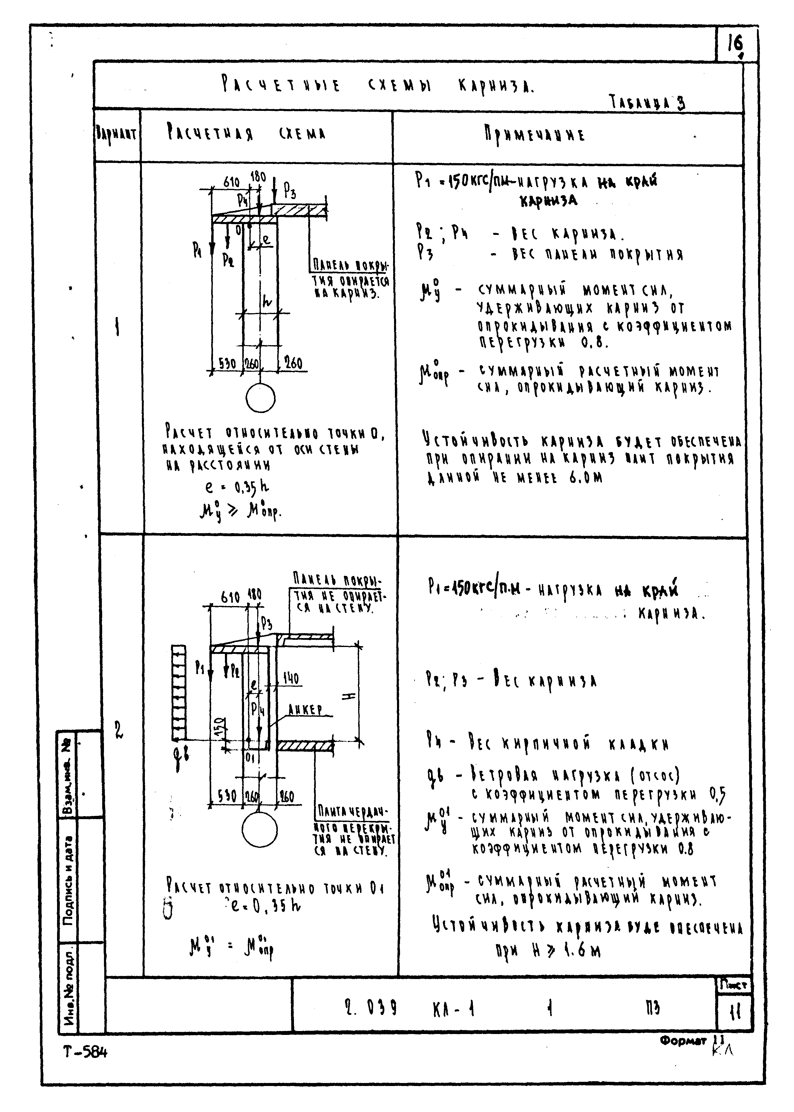 Скачать Серия 2.039 КЛ-1 Выпуск 1. Детали установки балконов, лоджий,  козырьков и карнизов