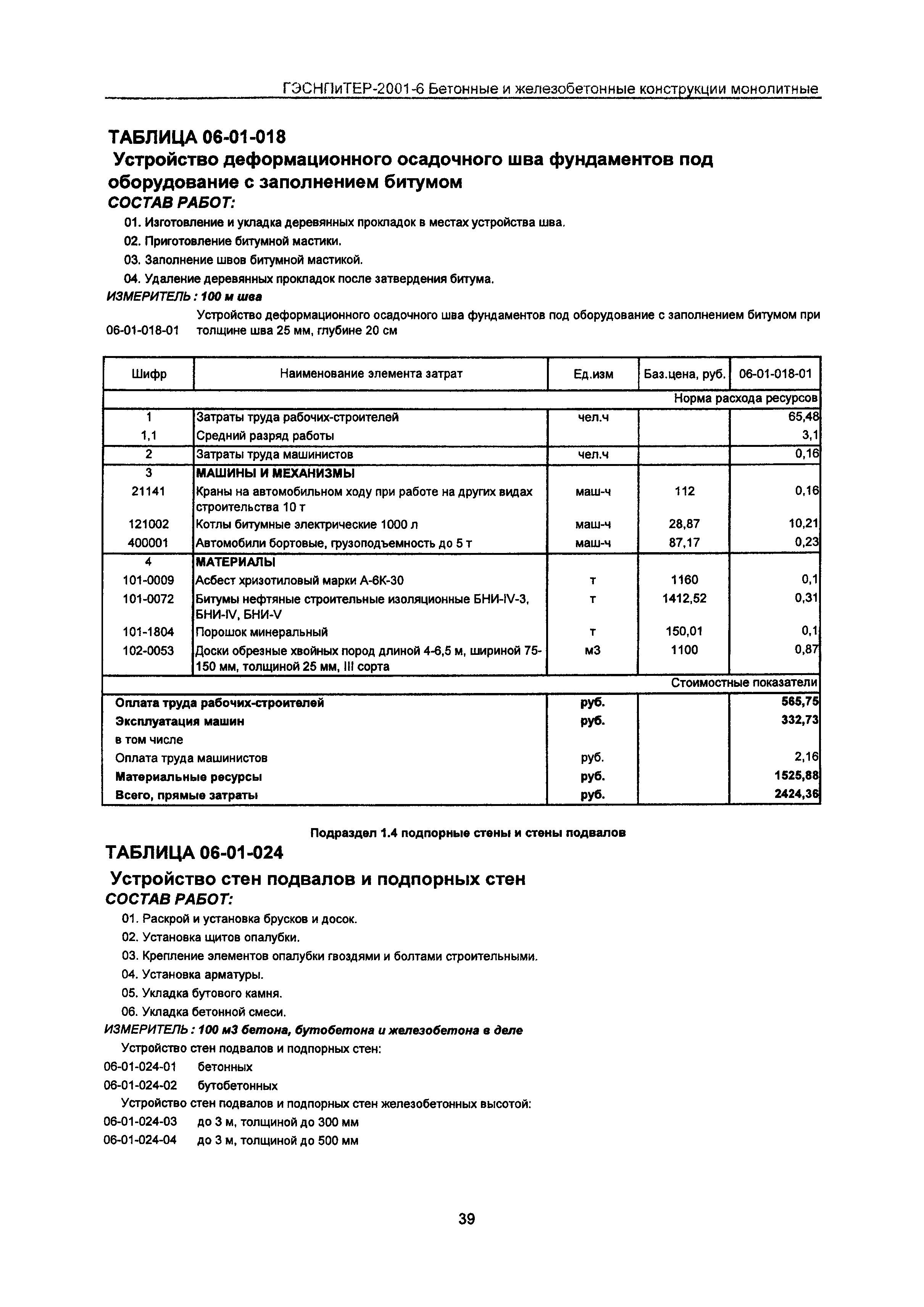 ГЭСНПиТЕР 2001-6 Московской области