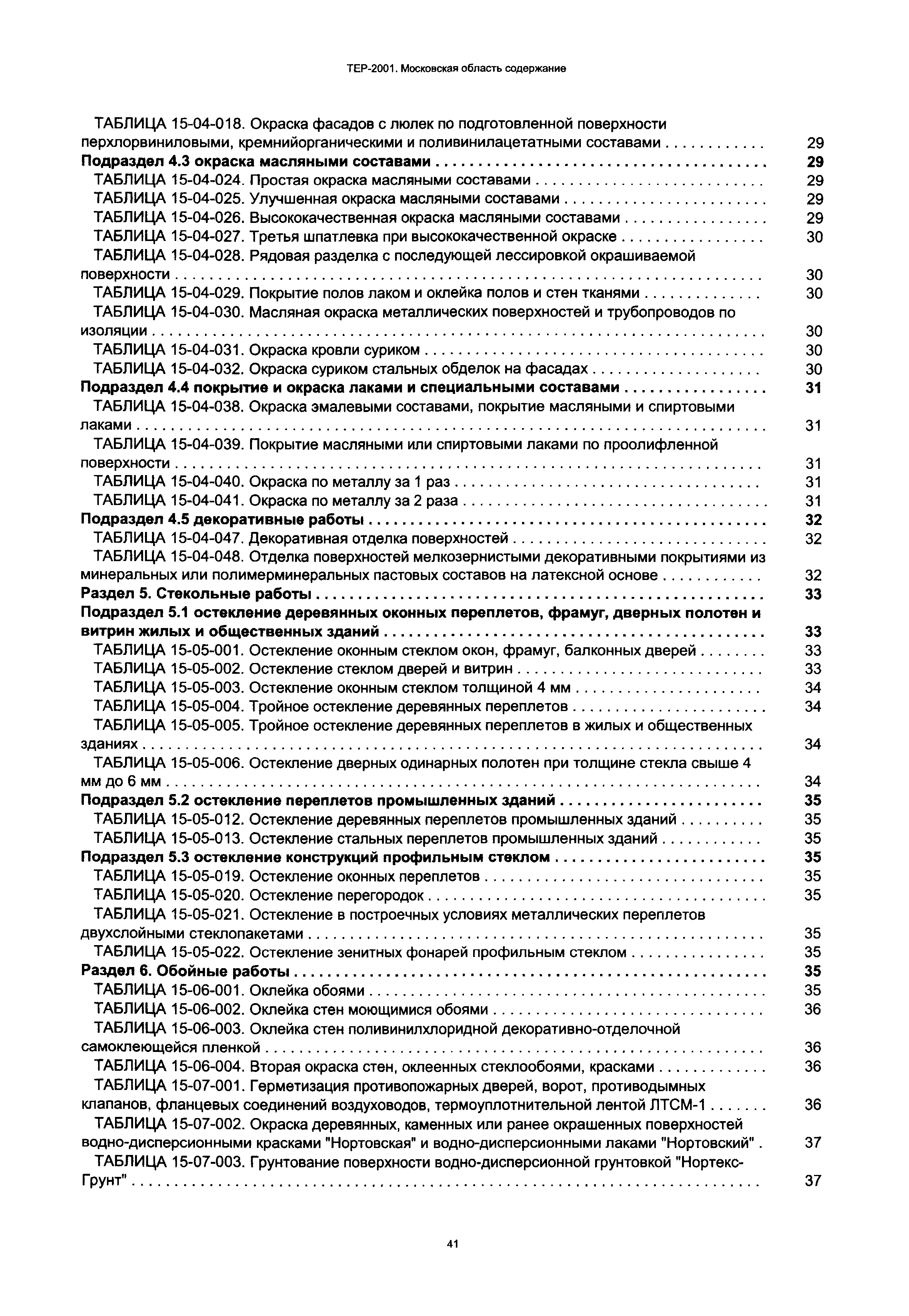 ТЕР 15-2001 Московской области