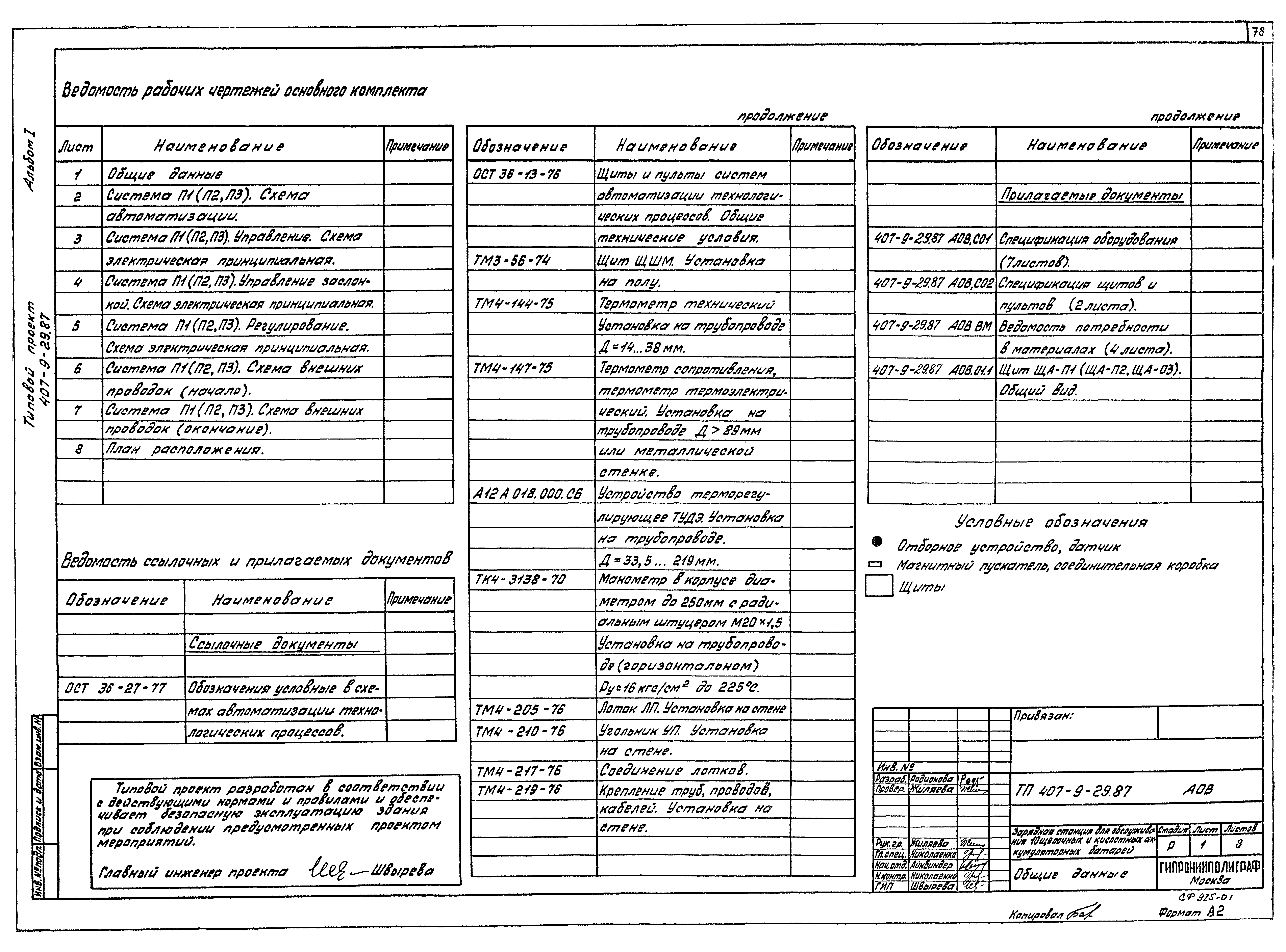 Типовой проект 407-9-29.87