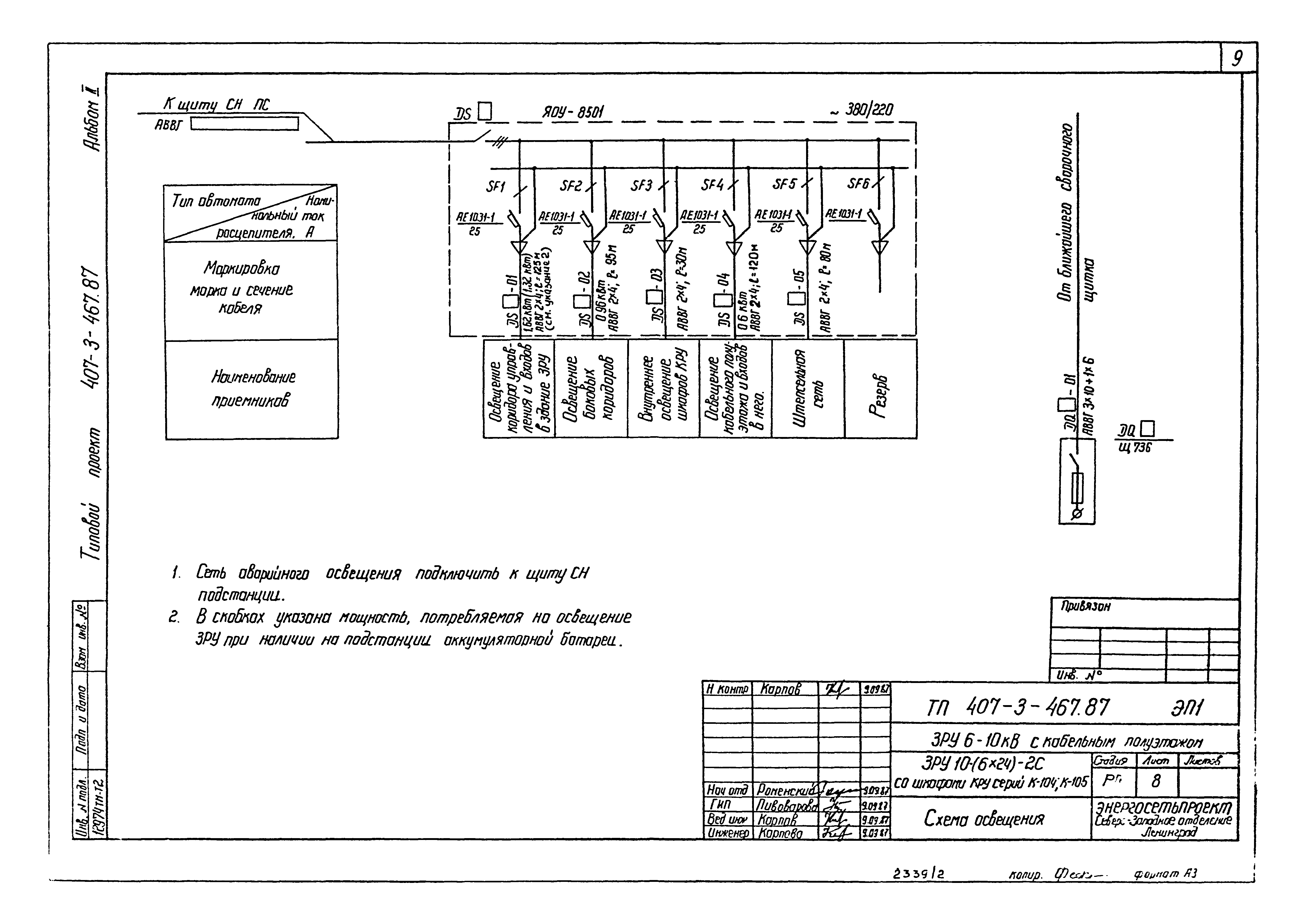 Типовой проект 407-3-467.87