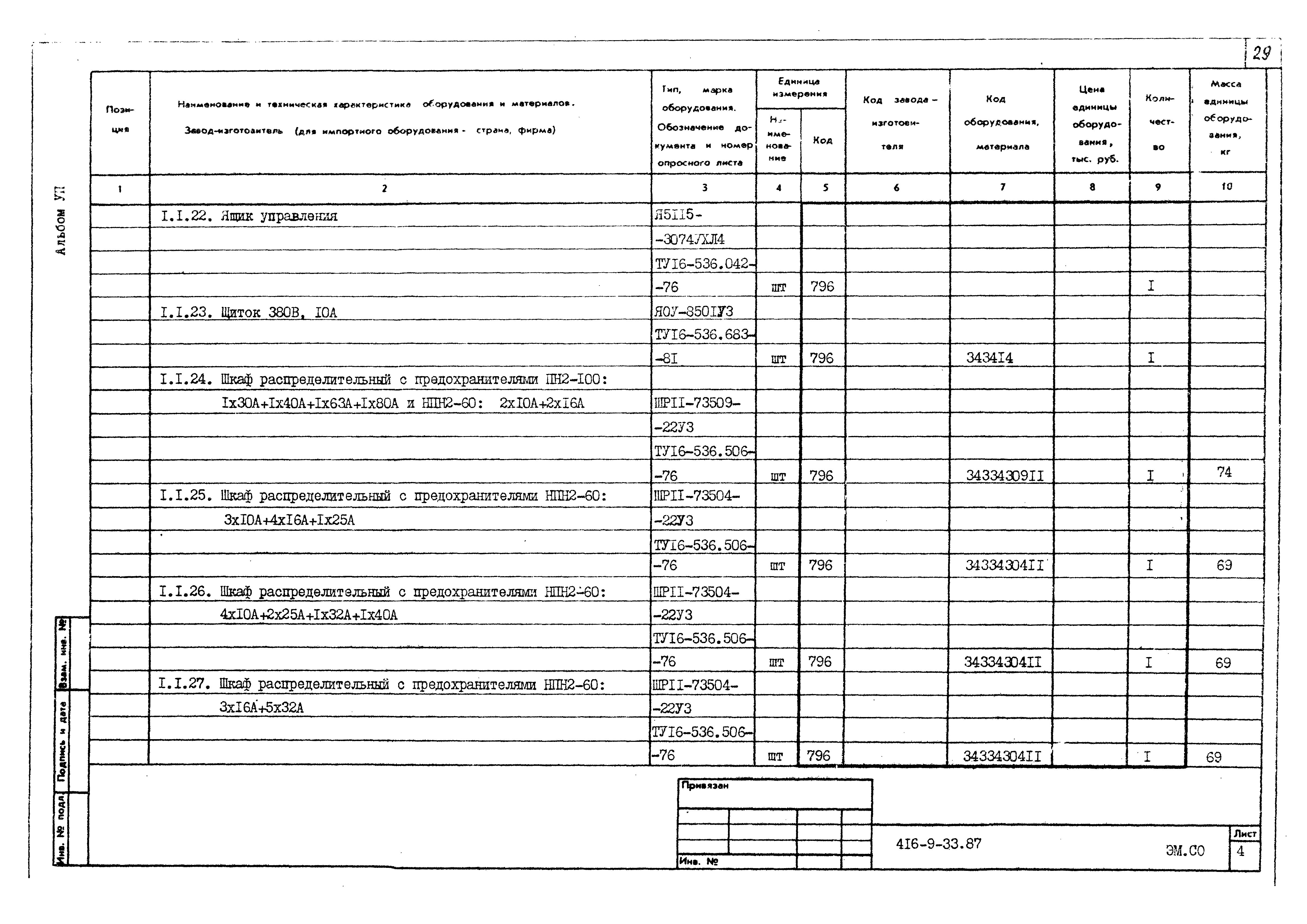 Типовой проект 416-9-33.87