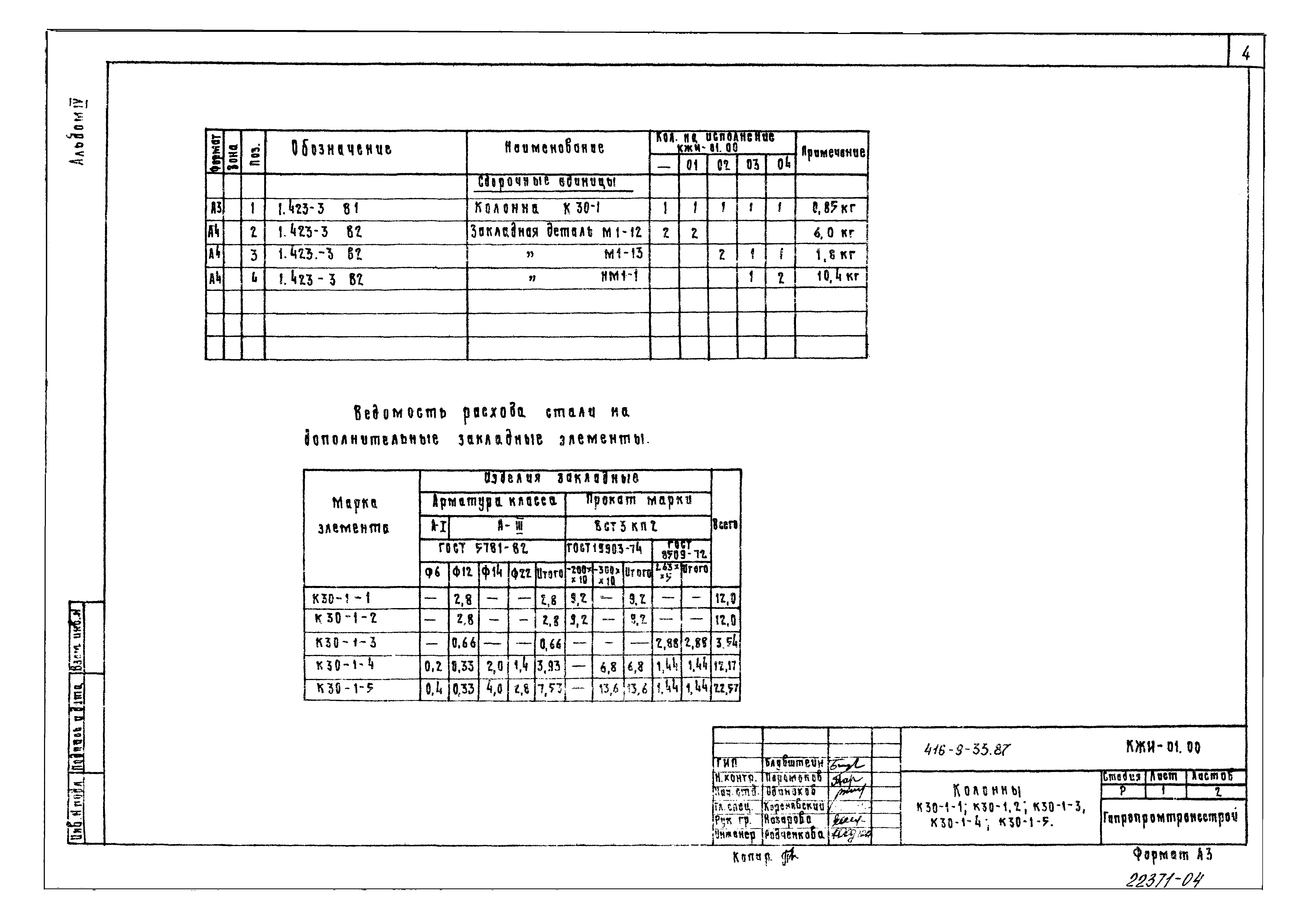 Типовой проект 416-9-33.87