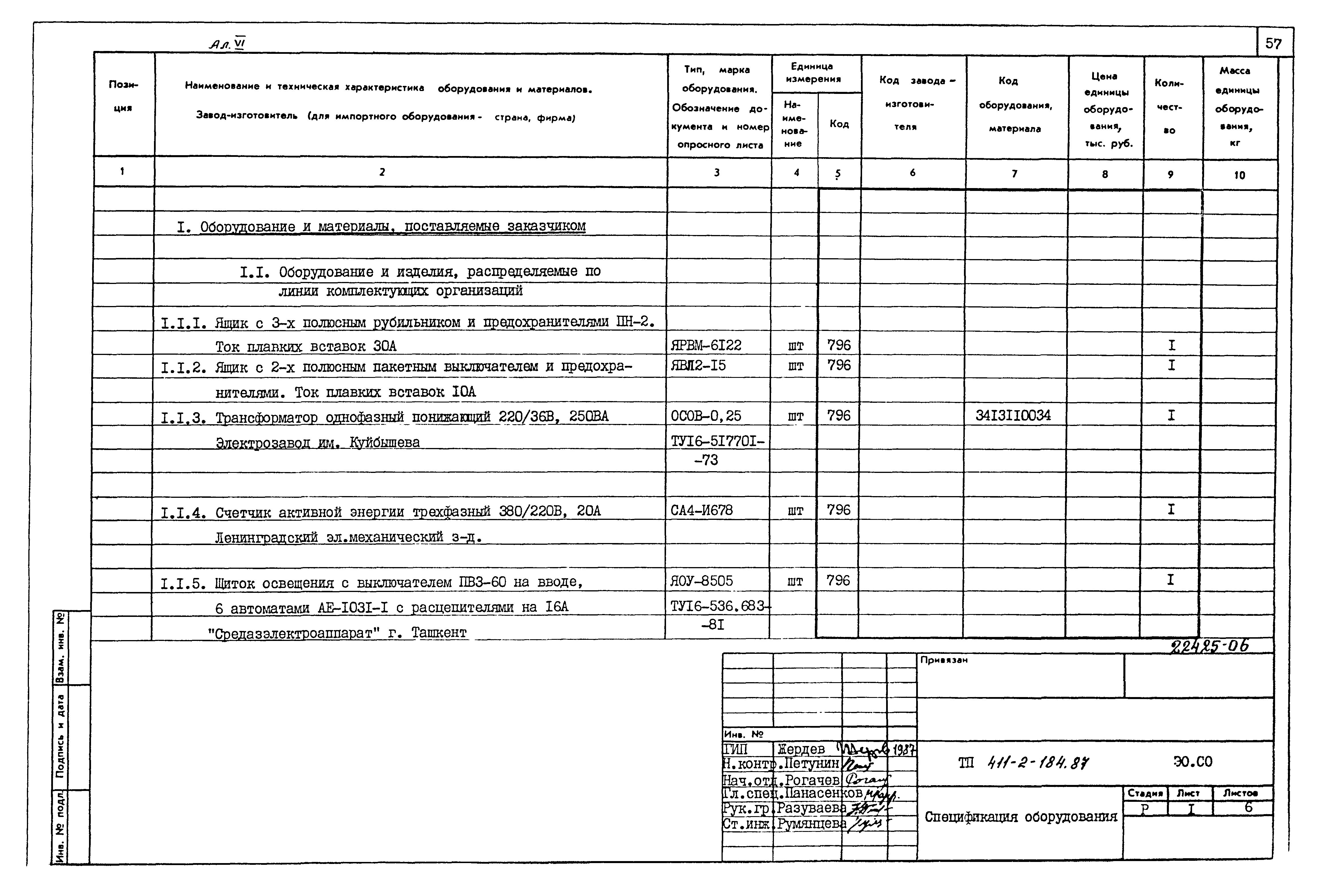 Типовой проект 411-2-184.87