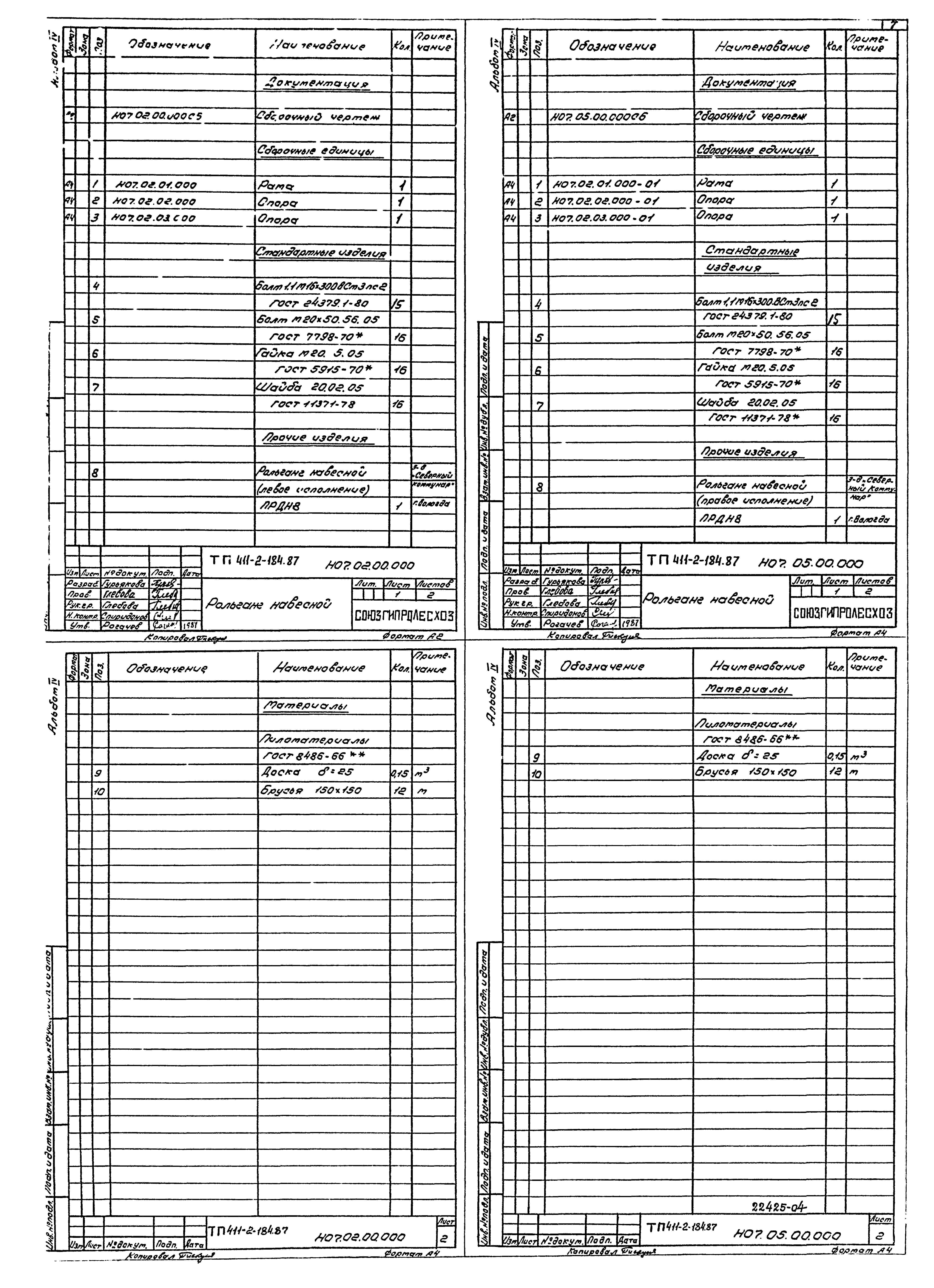 Типовой проект 411-2-184.87