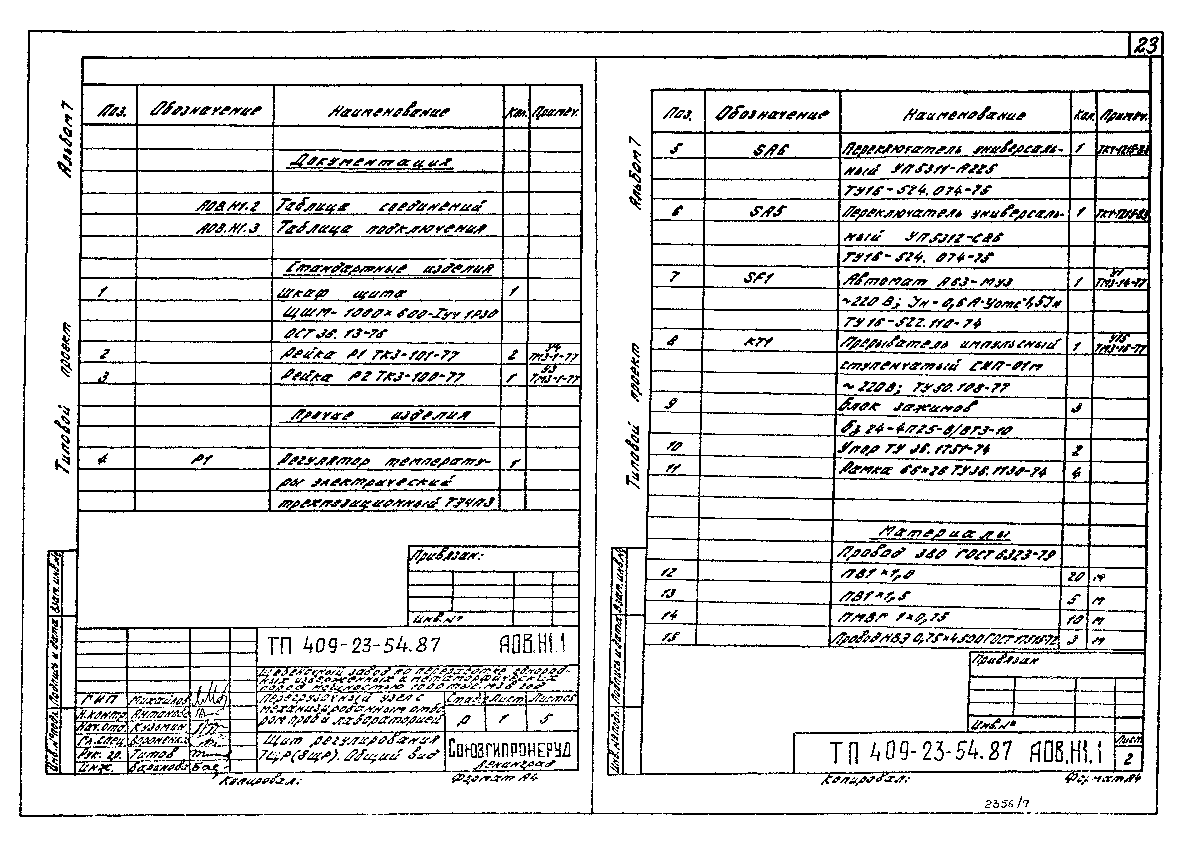 Типовой проект 409-23-54.87