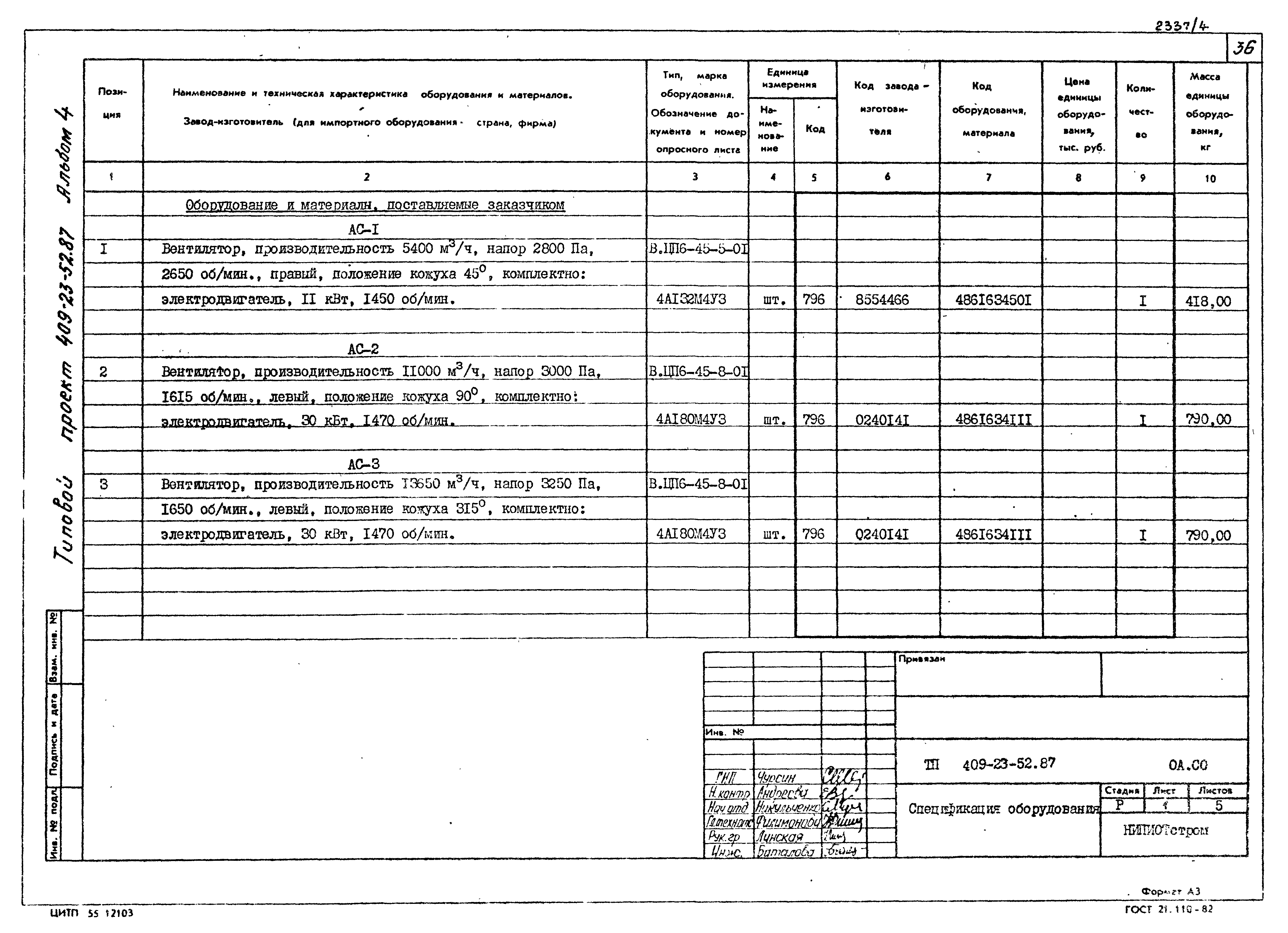 Типовой проект 409-23-52.87