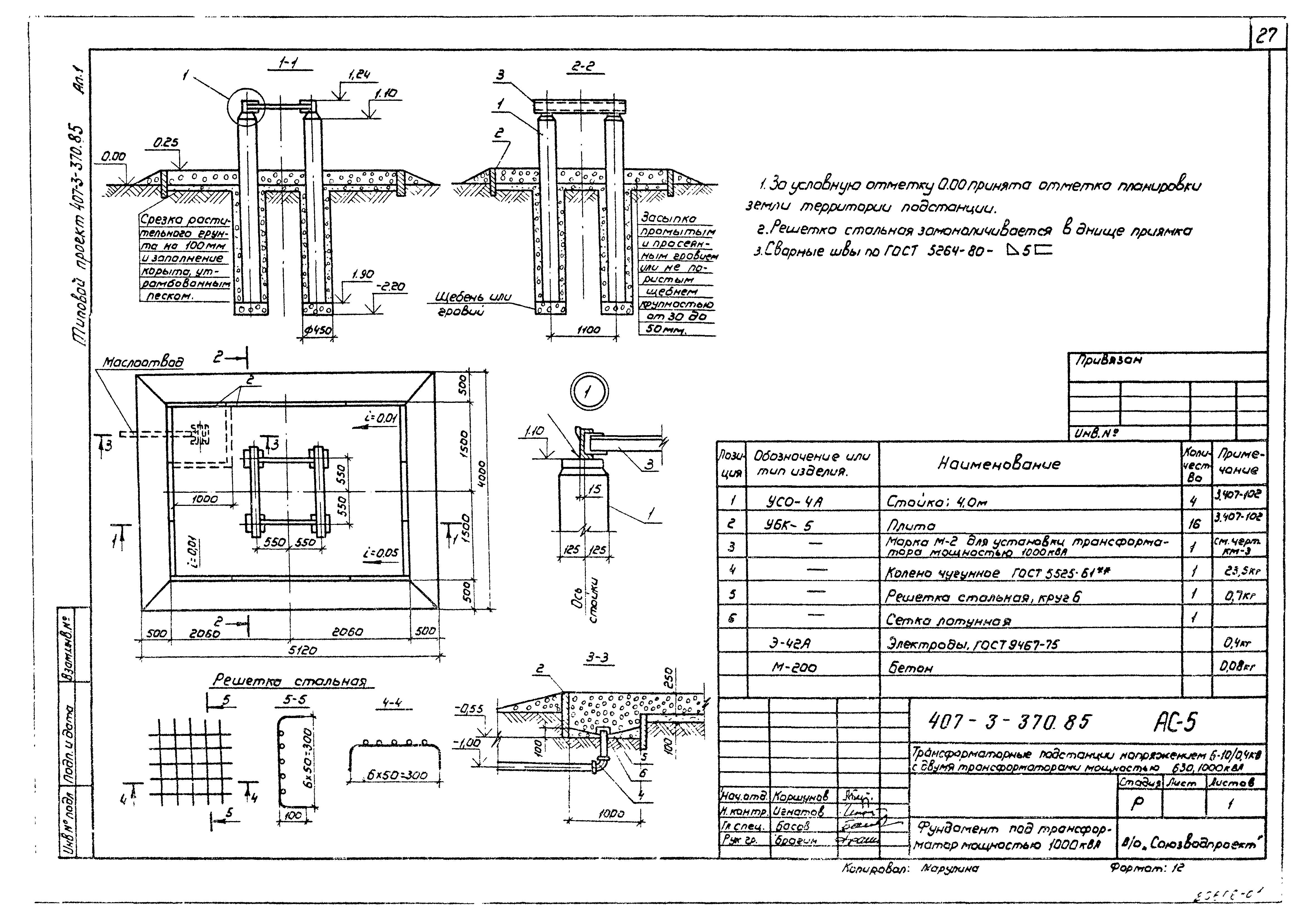Типовой проект 407-3-370.85