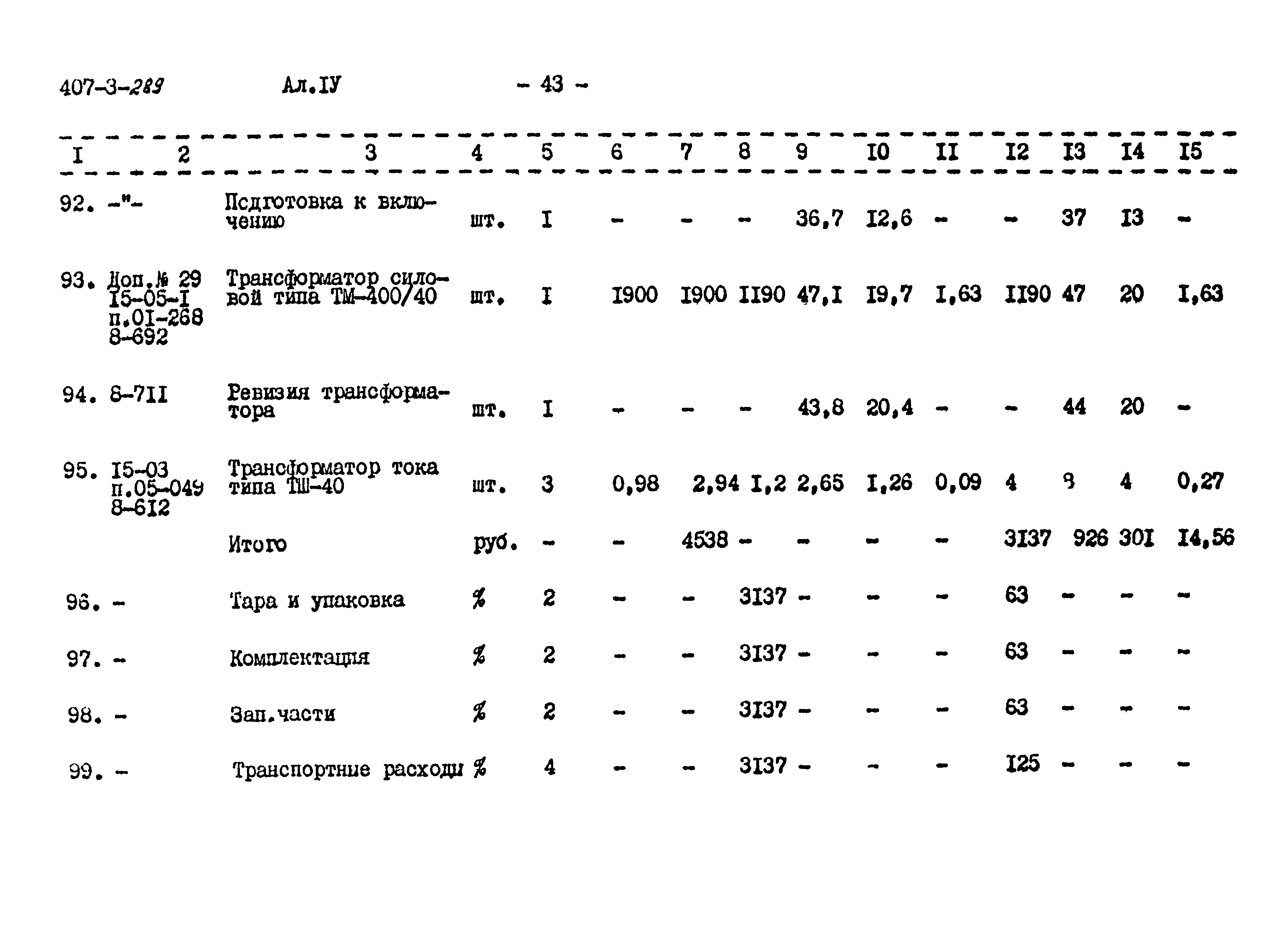 Типовой проект 407-3-289