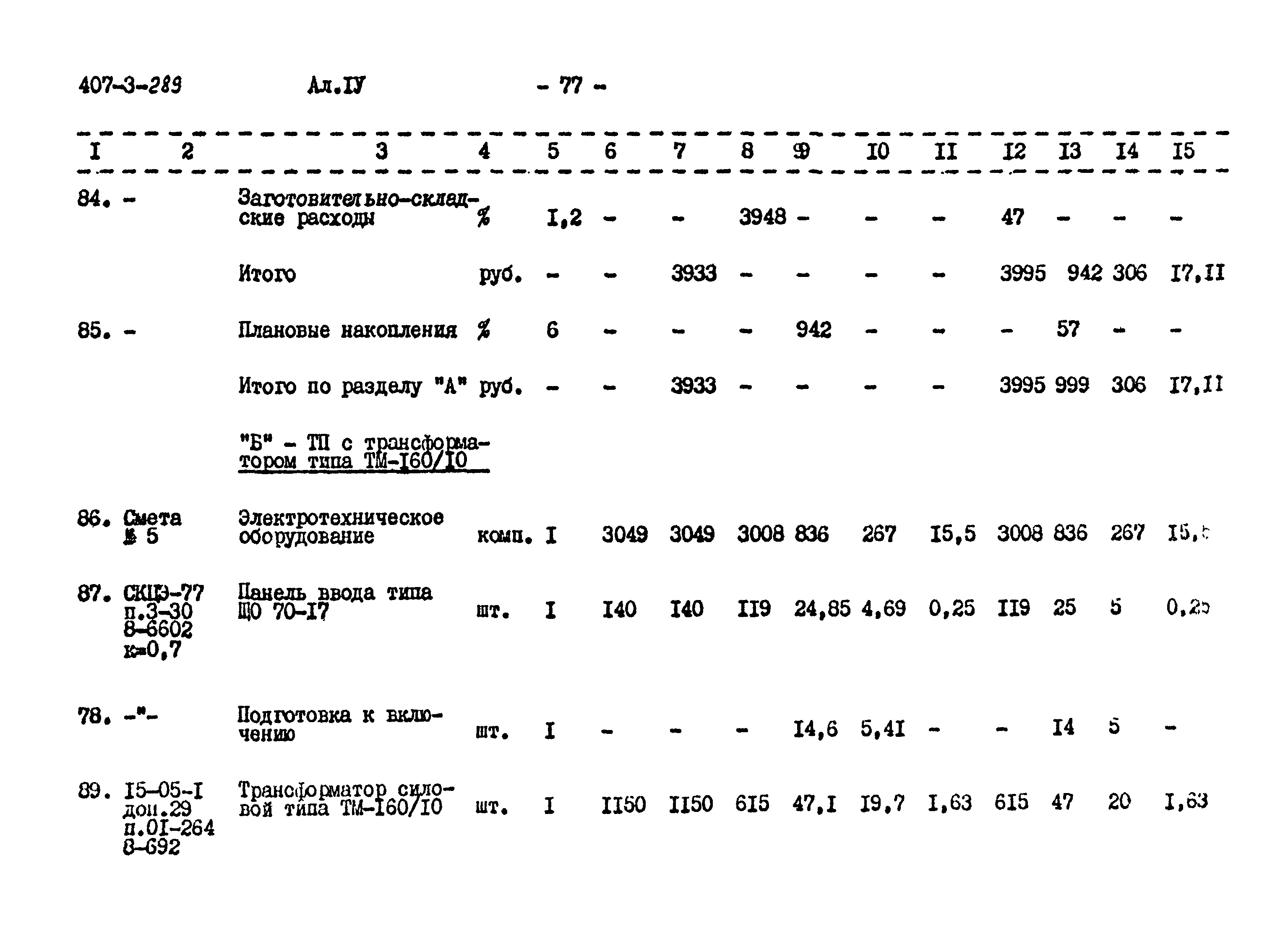 Типовой проект 407-3-289