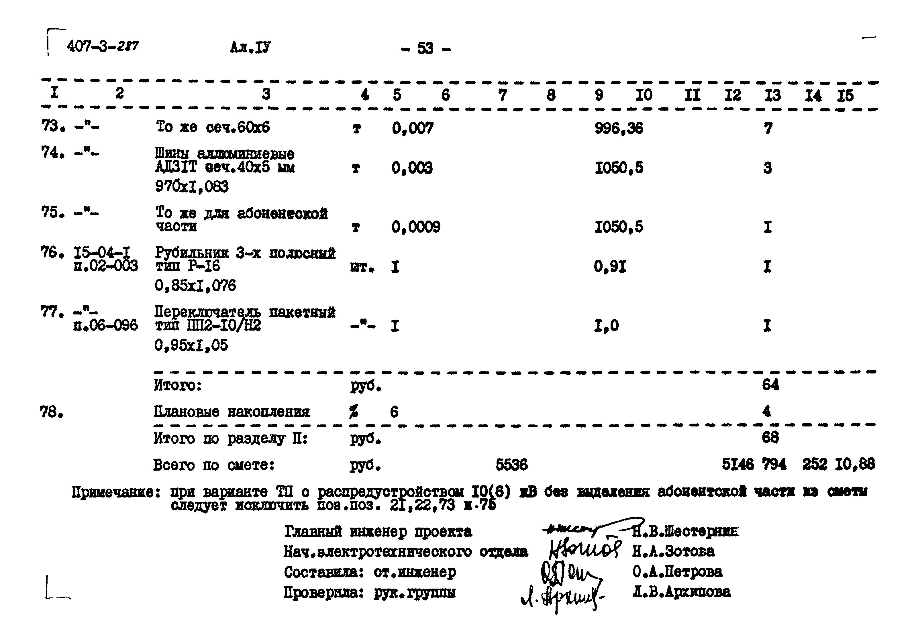 Типовой проект 407-3-287