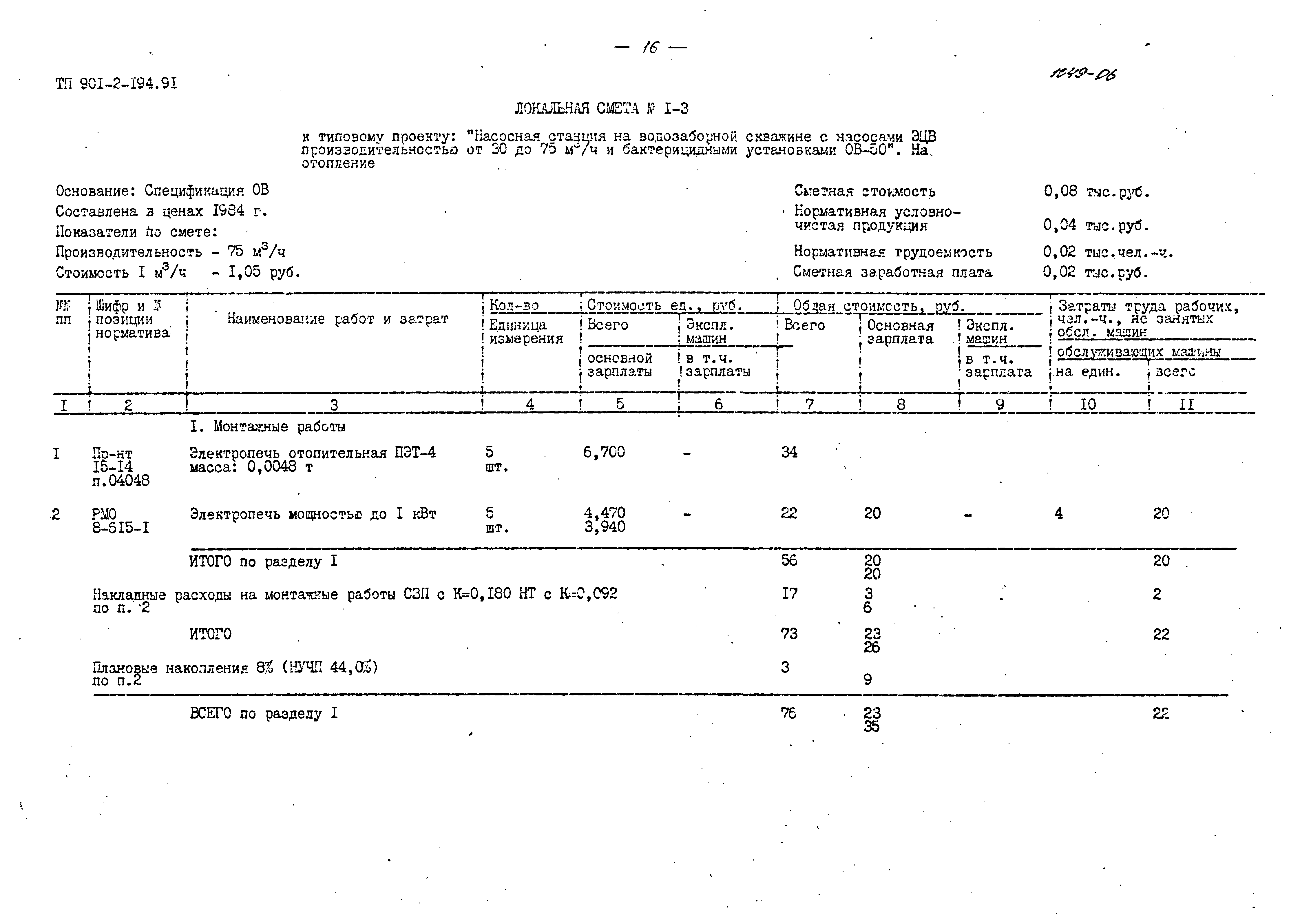 Типовой проект 901-2-194.91
