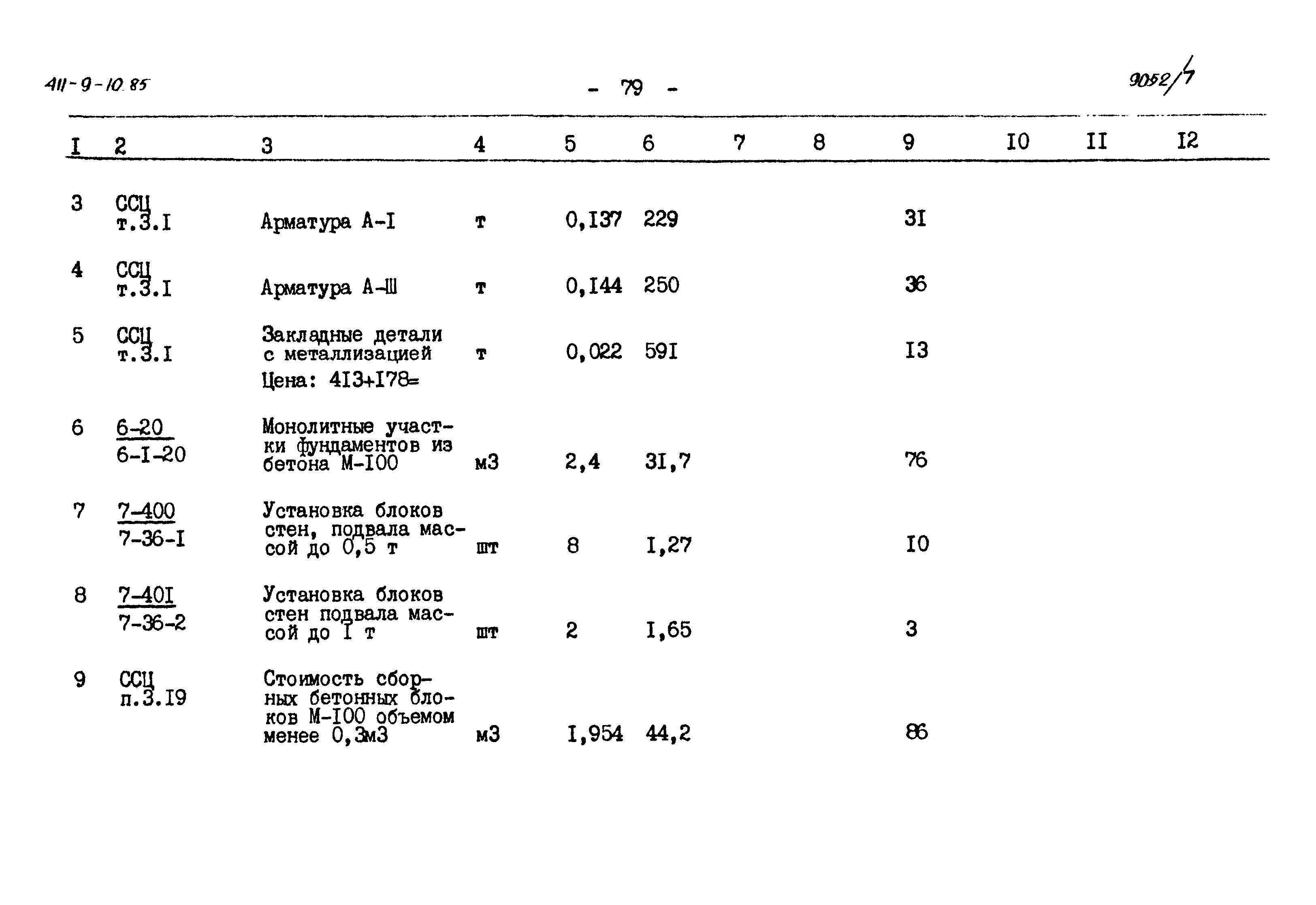 Типовой проект 411-9-10.85