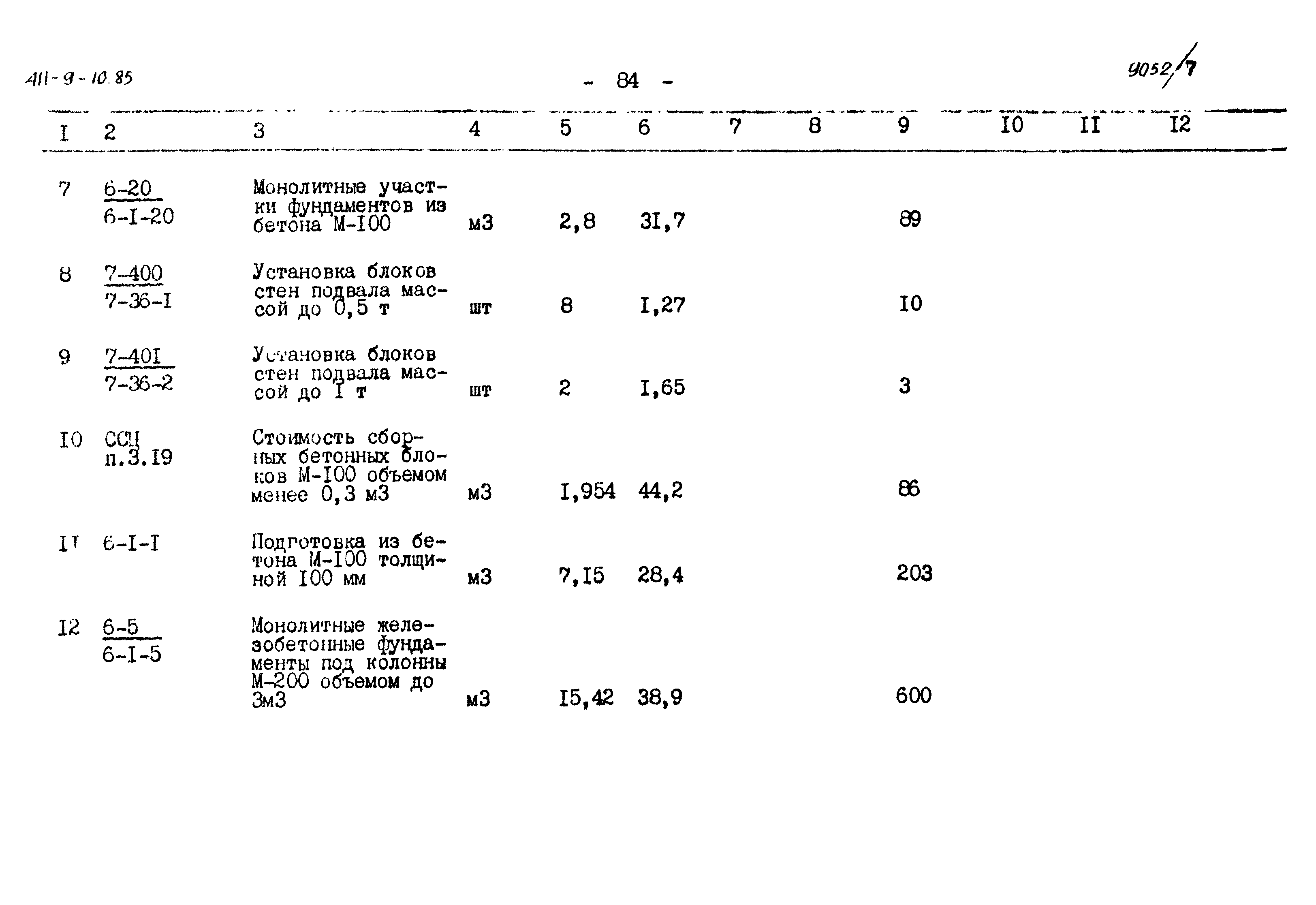 Типовой проект 411-9-10.85
