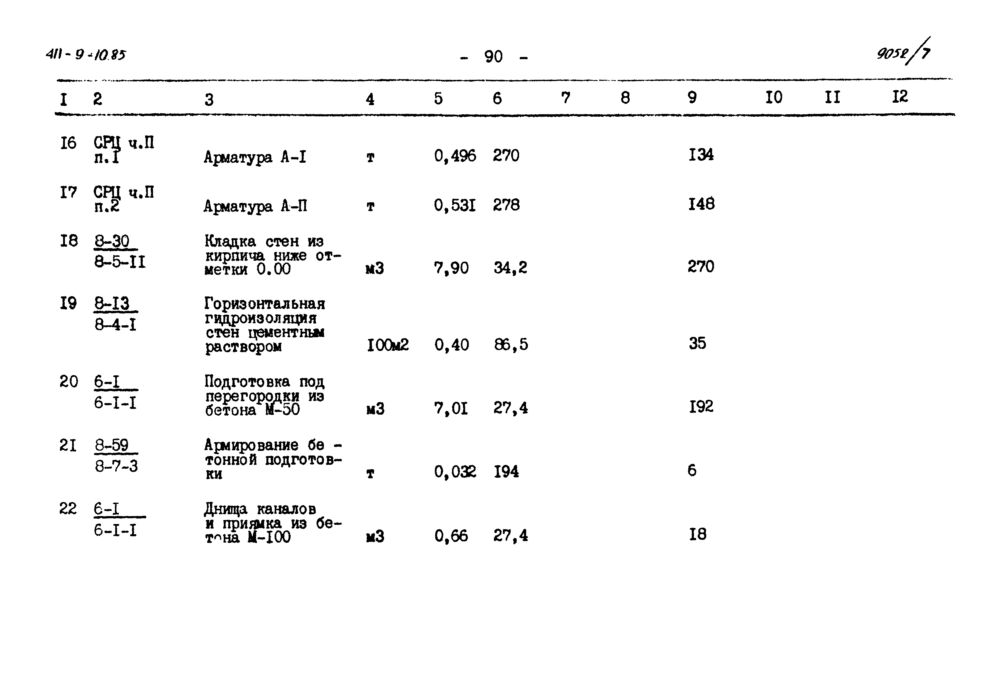 Типовой проект 411-9-10.85