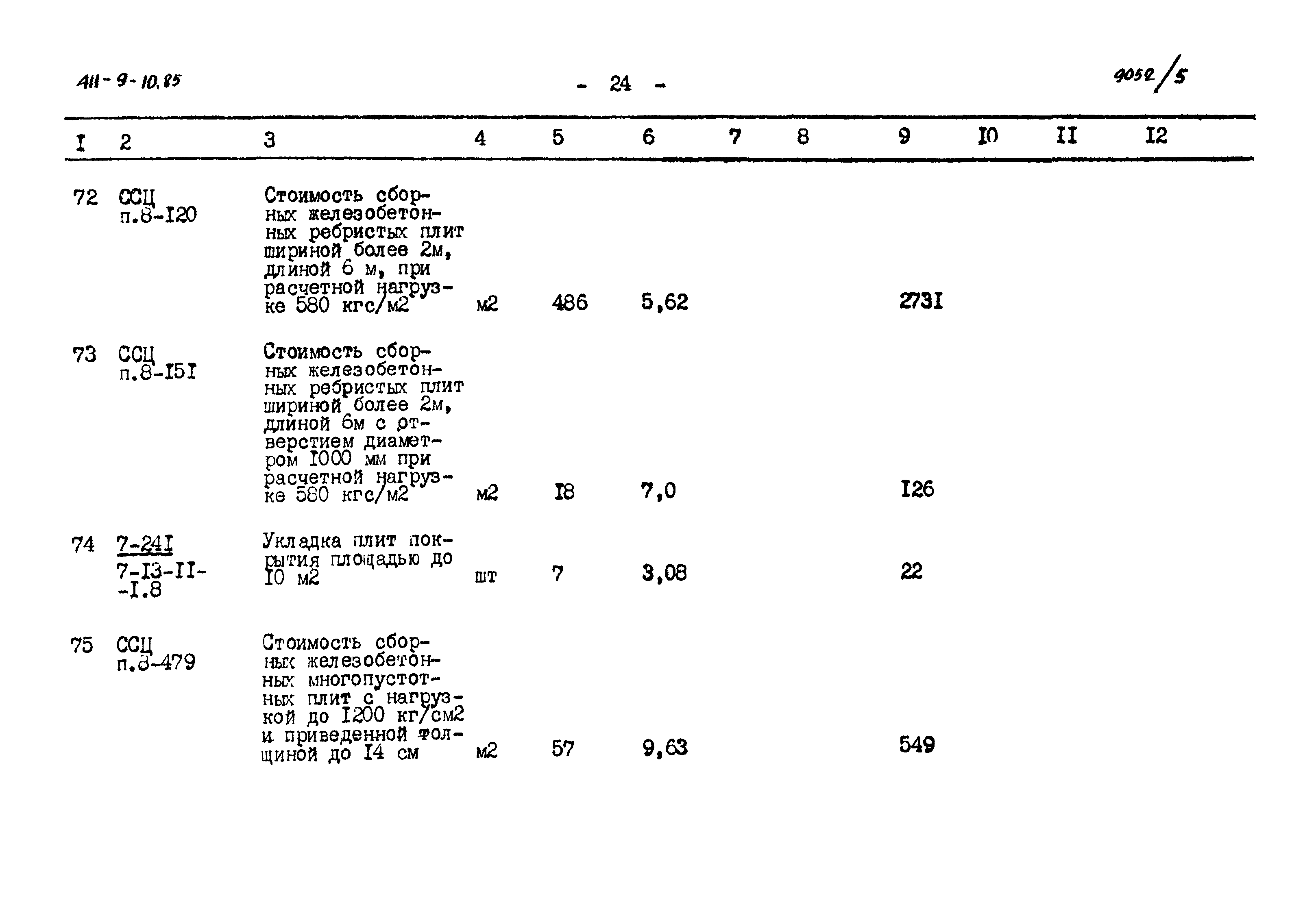 Типовой проект 411-9-10.85