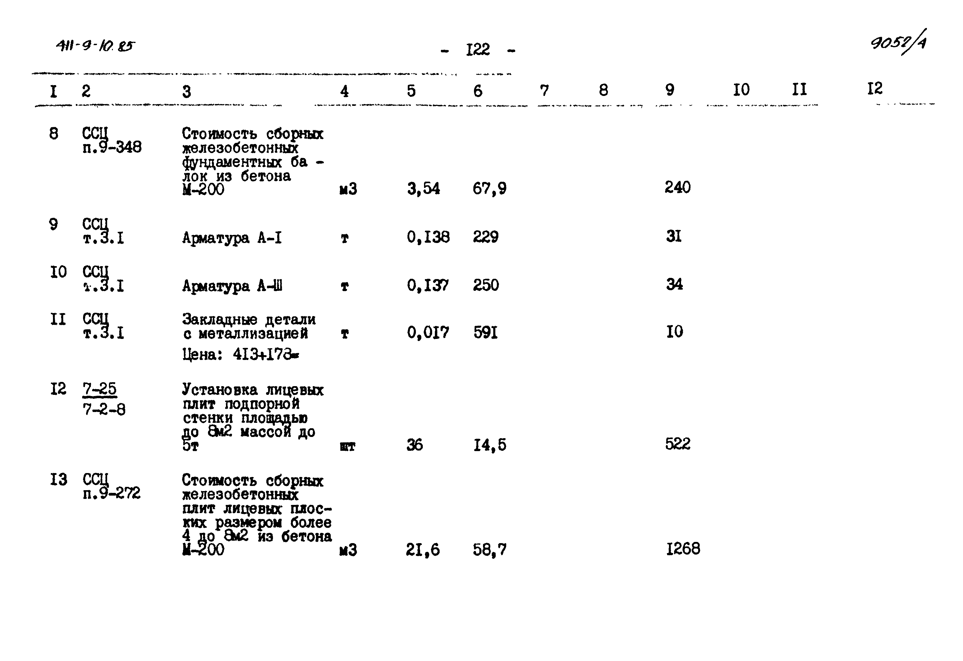 Типовой проект 411-9-10.85