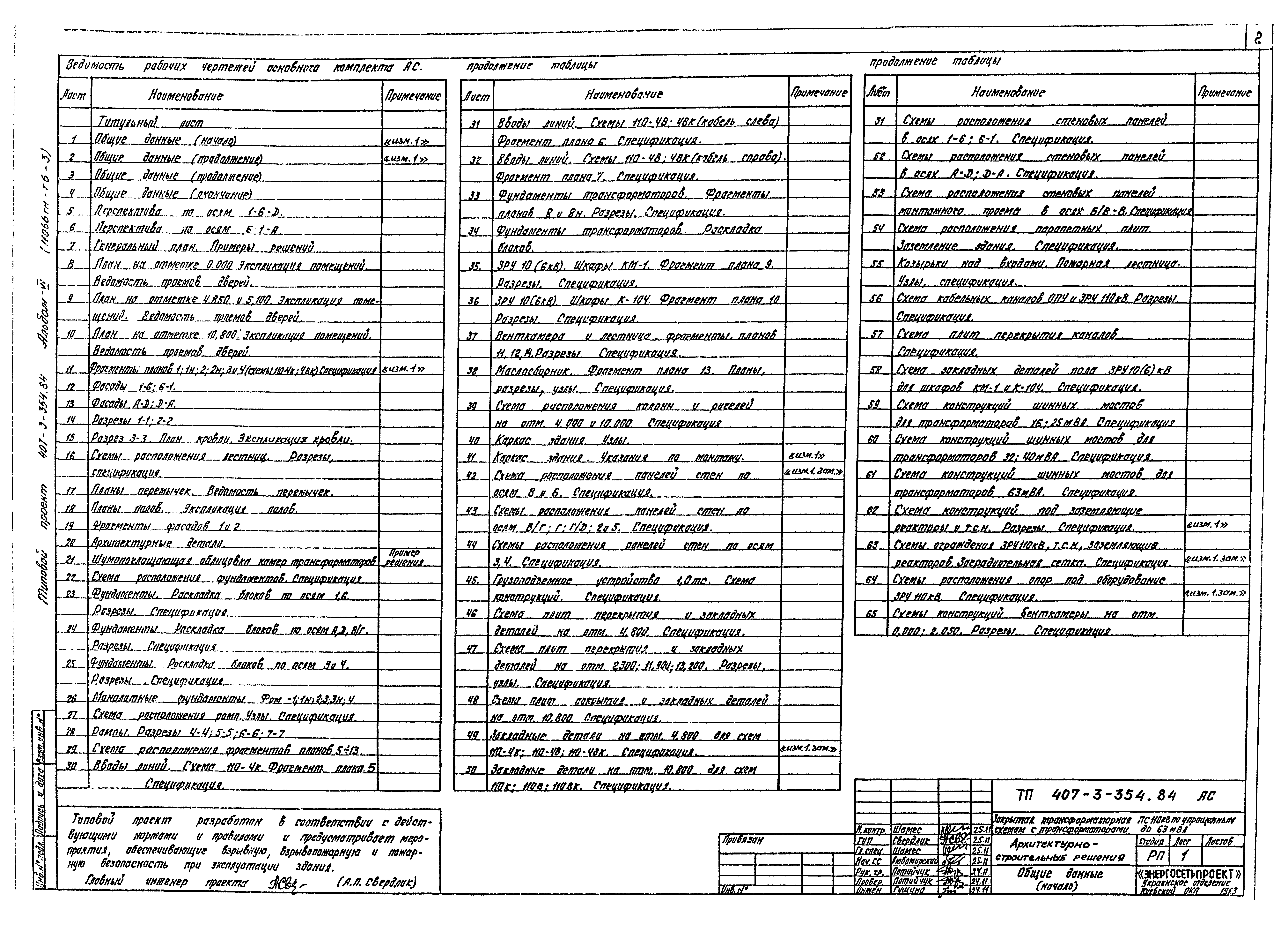 Типовой проект 407-3-354.84
