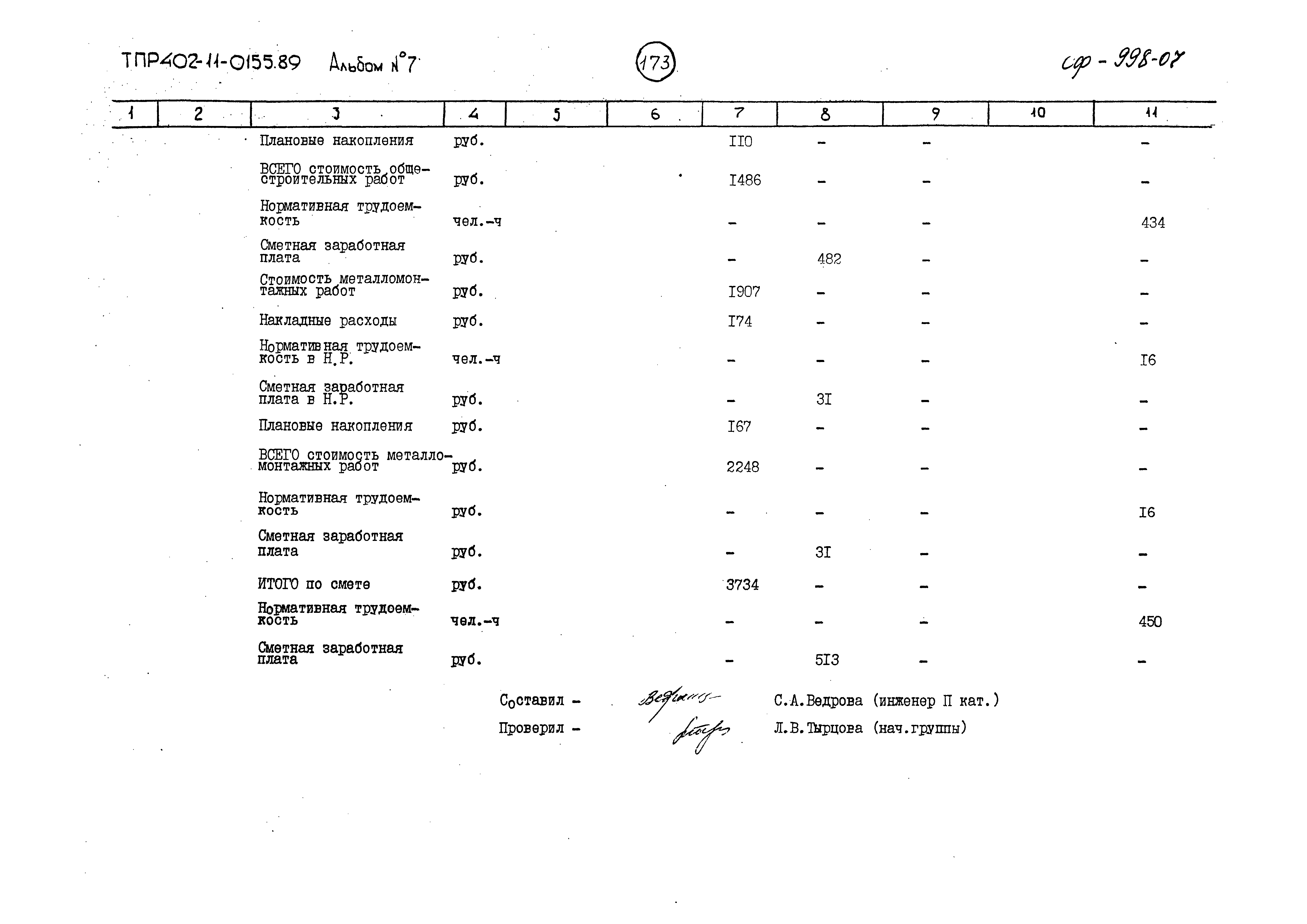 Типовые проектные решения 402-11-0155.89