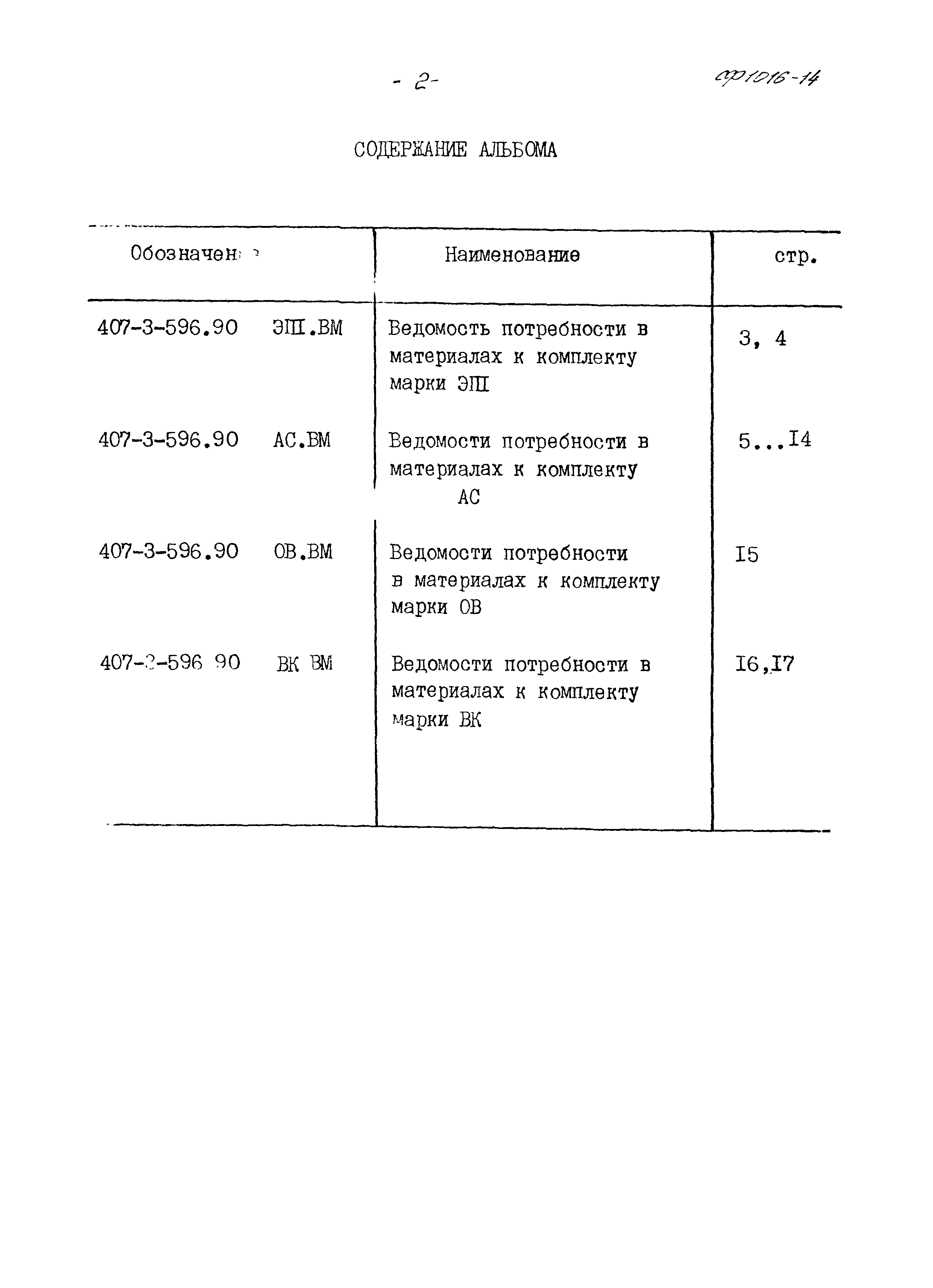 Типовой проект 407-3-596.90