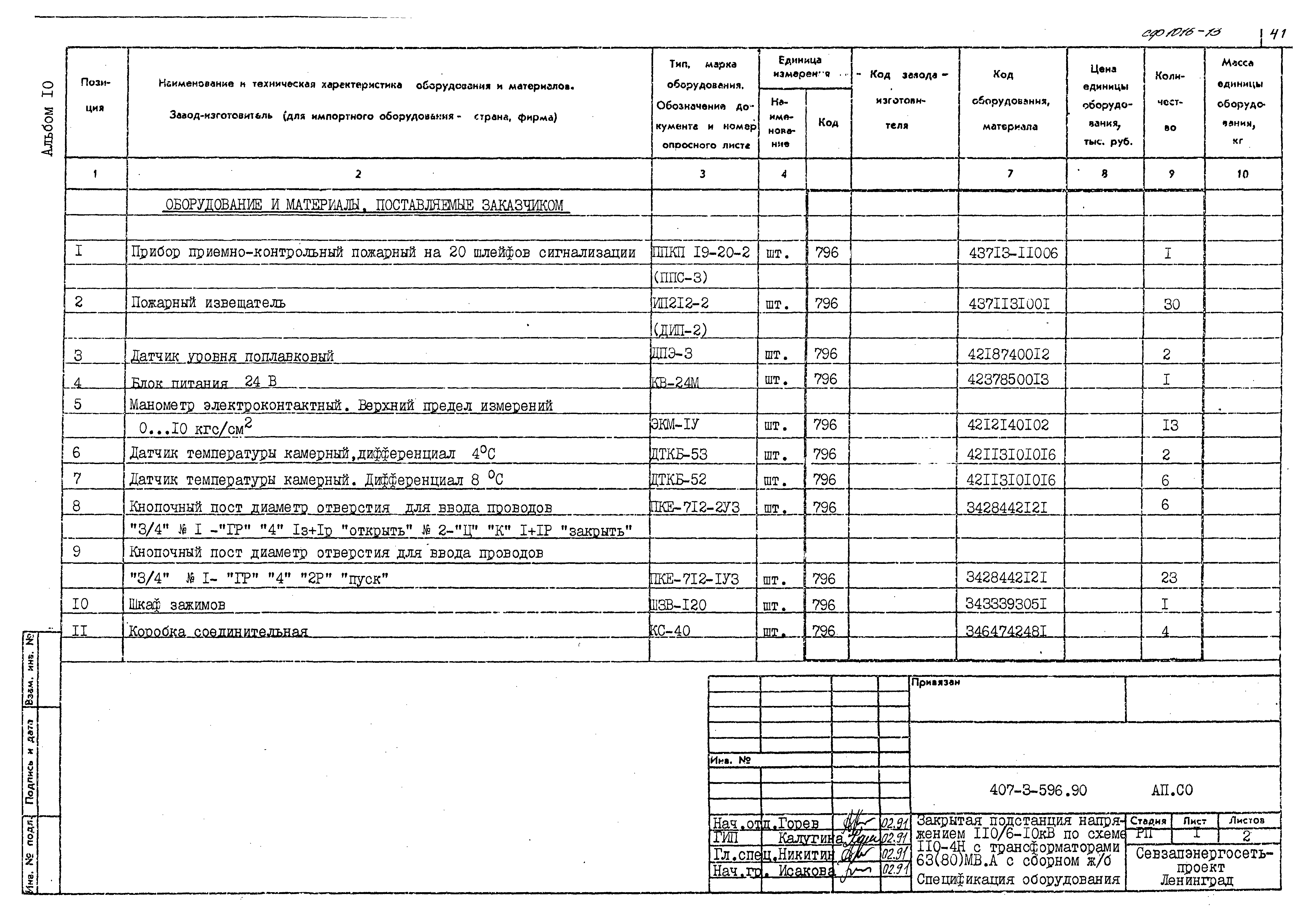 Типовой проект 407-3-596.90