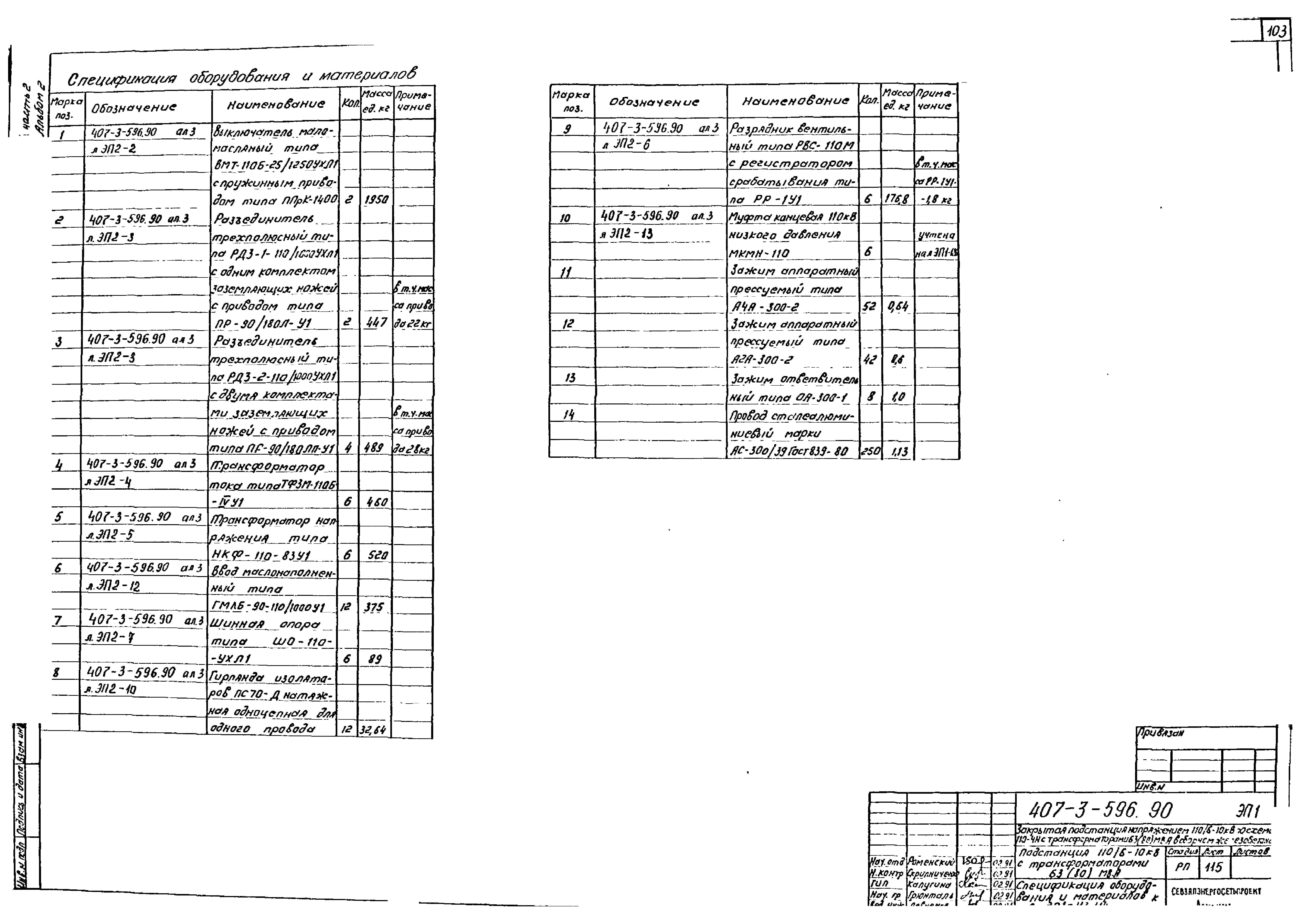 Типовой проект 407-3-596.90