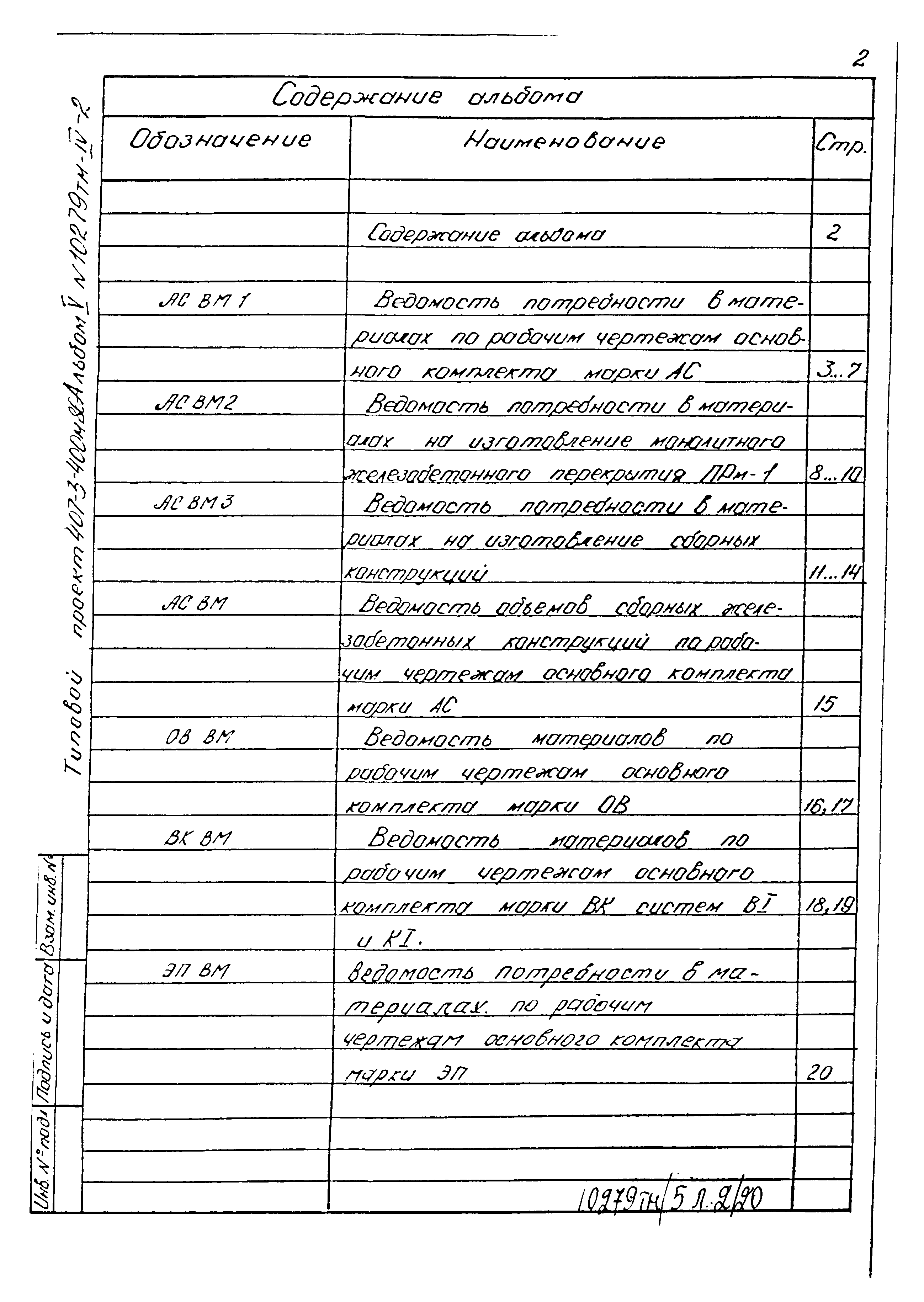 Типовой проект 407-3-400м.86