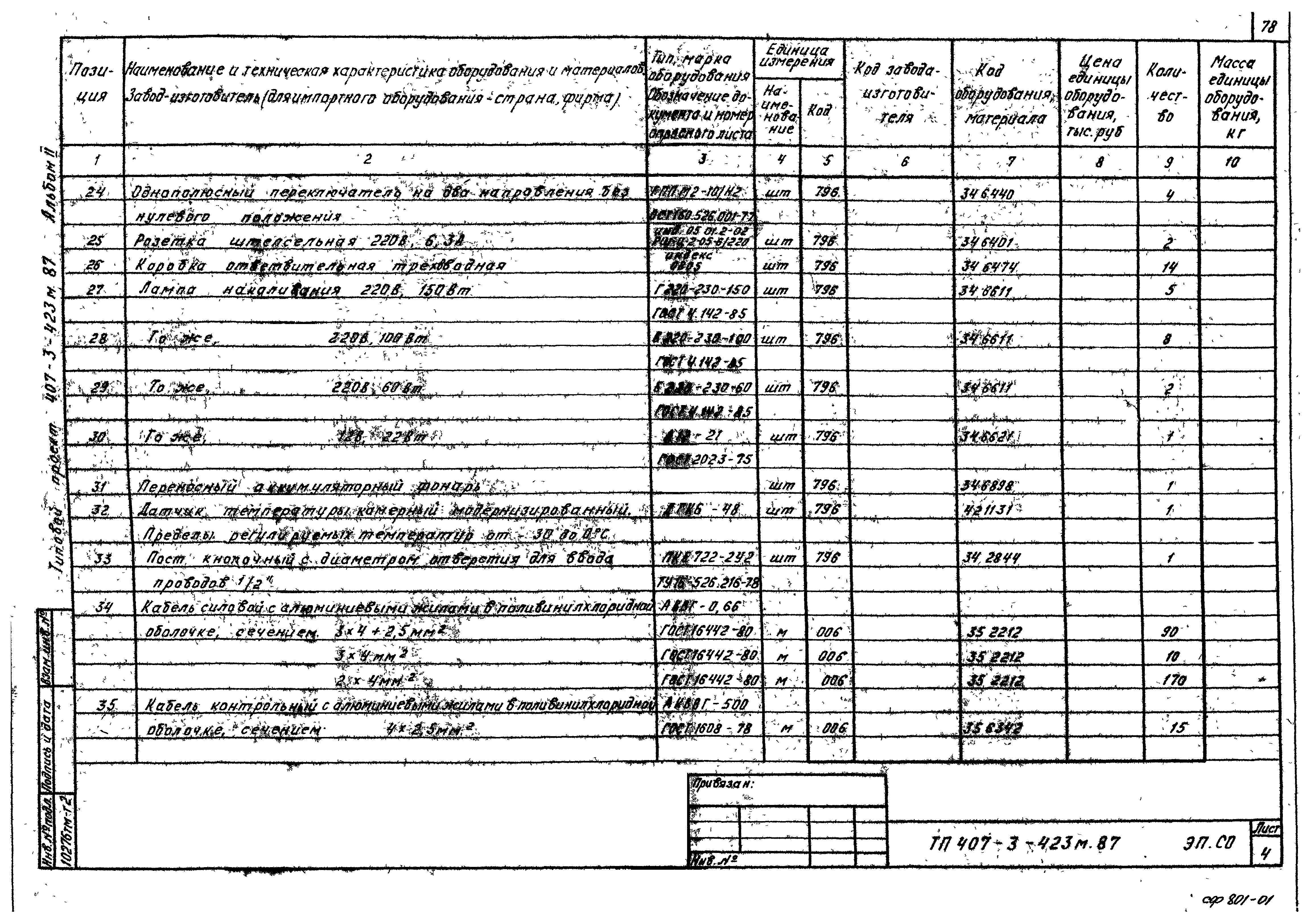 Типовой проект 407-3-423м.87