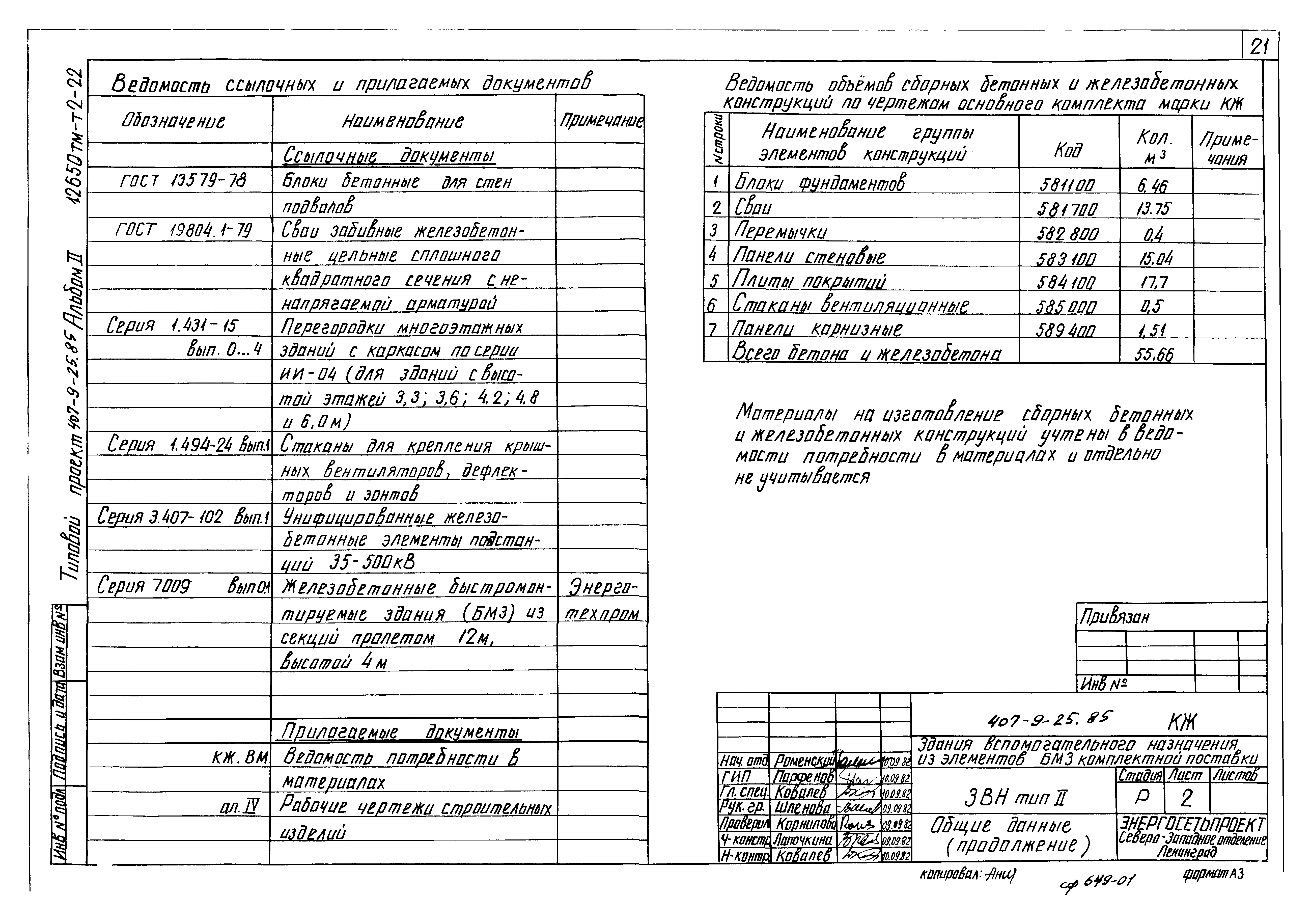 Типовой проект 407-9-25.85