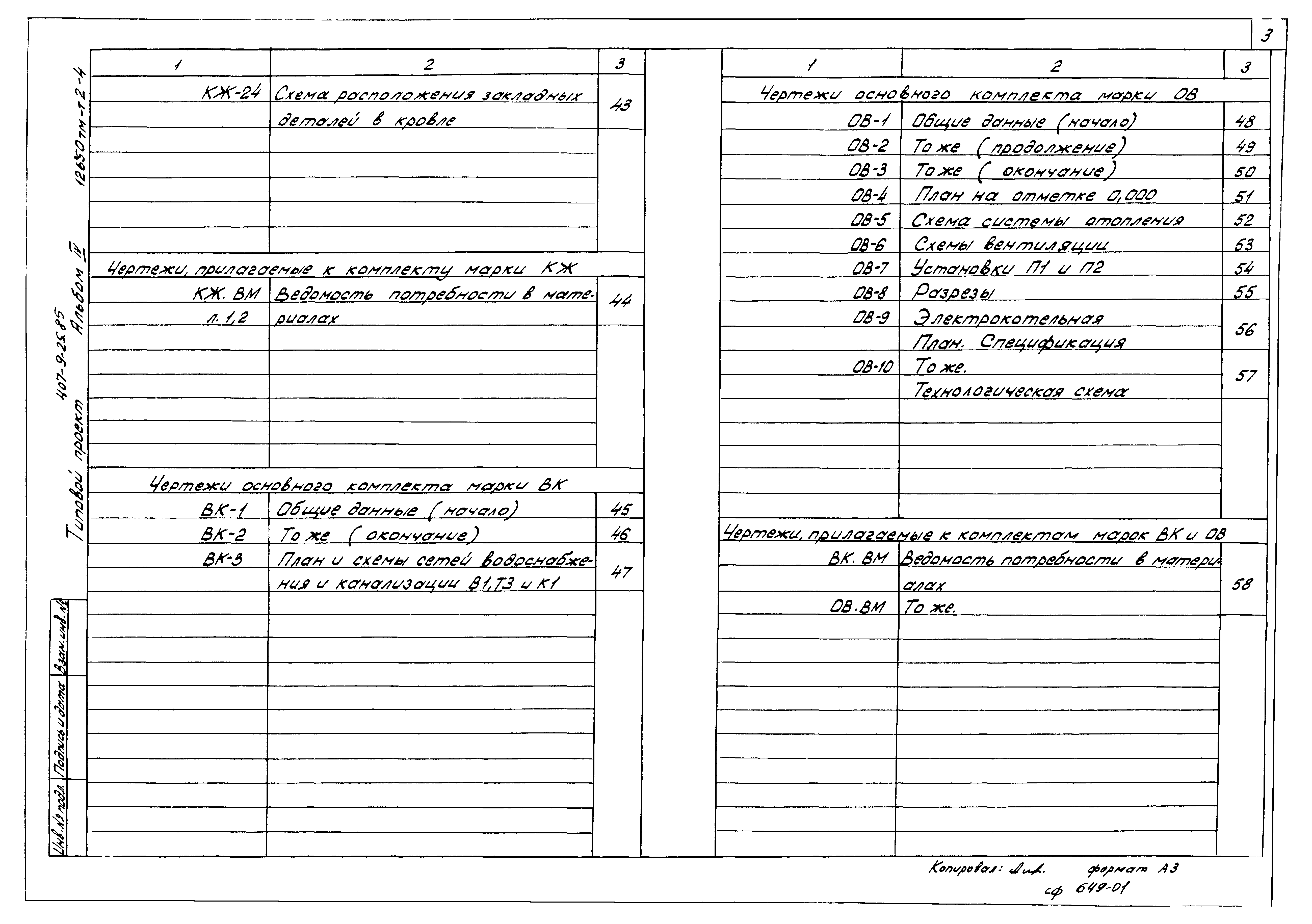 Типовой проект 407-9-25.85