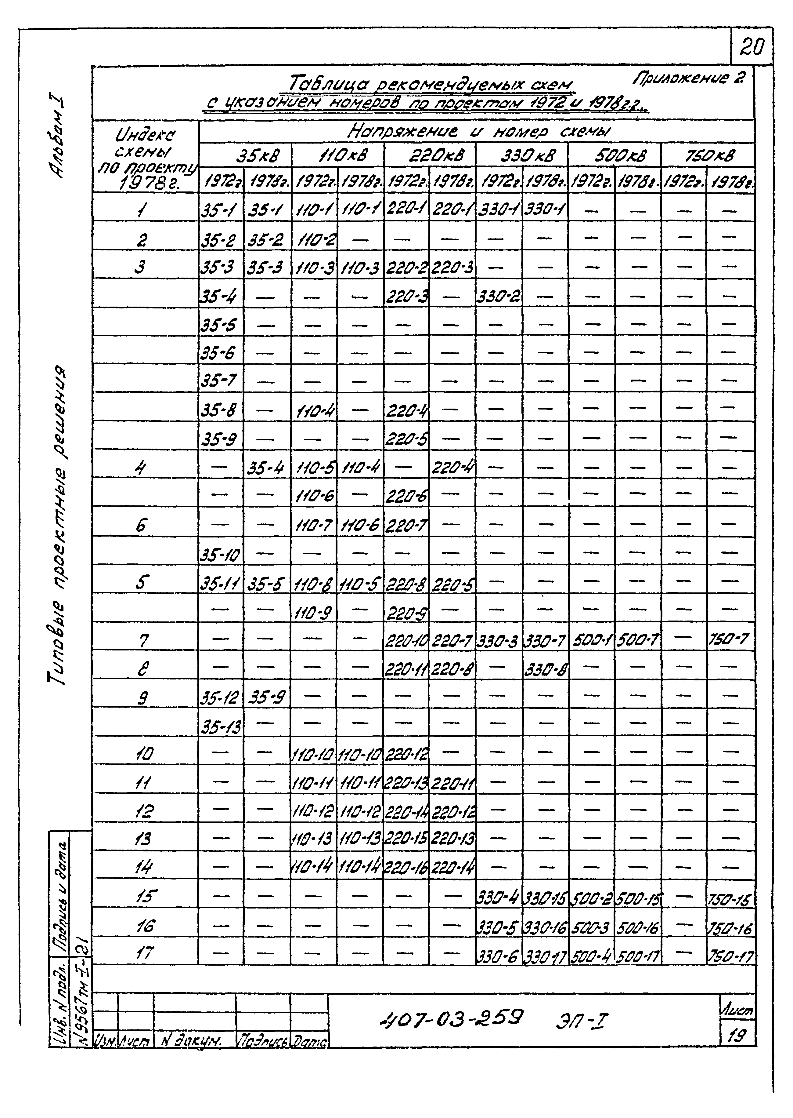 Типовые проектные решения 407-03-259